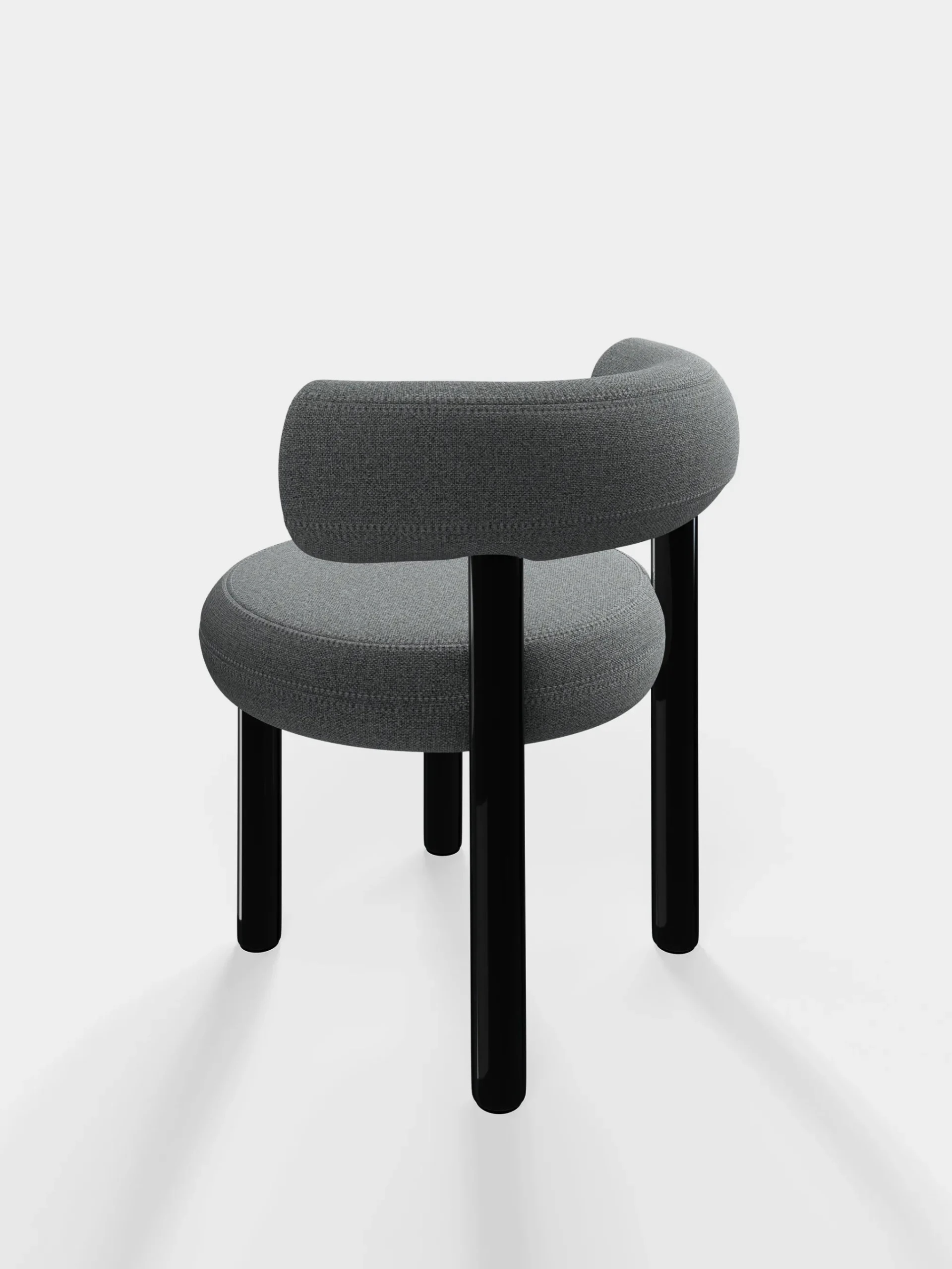 Tom Dixon Dining Chairs*Fat Black Steel Dining Chair