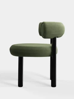 Tom Dixon Dining Chairs*Fat Black Steel Dining Chair