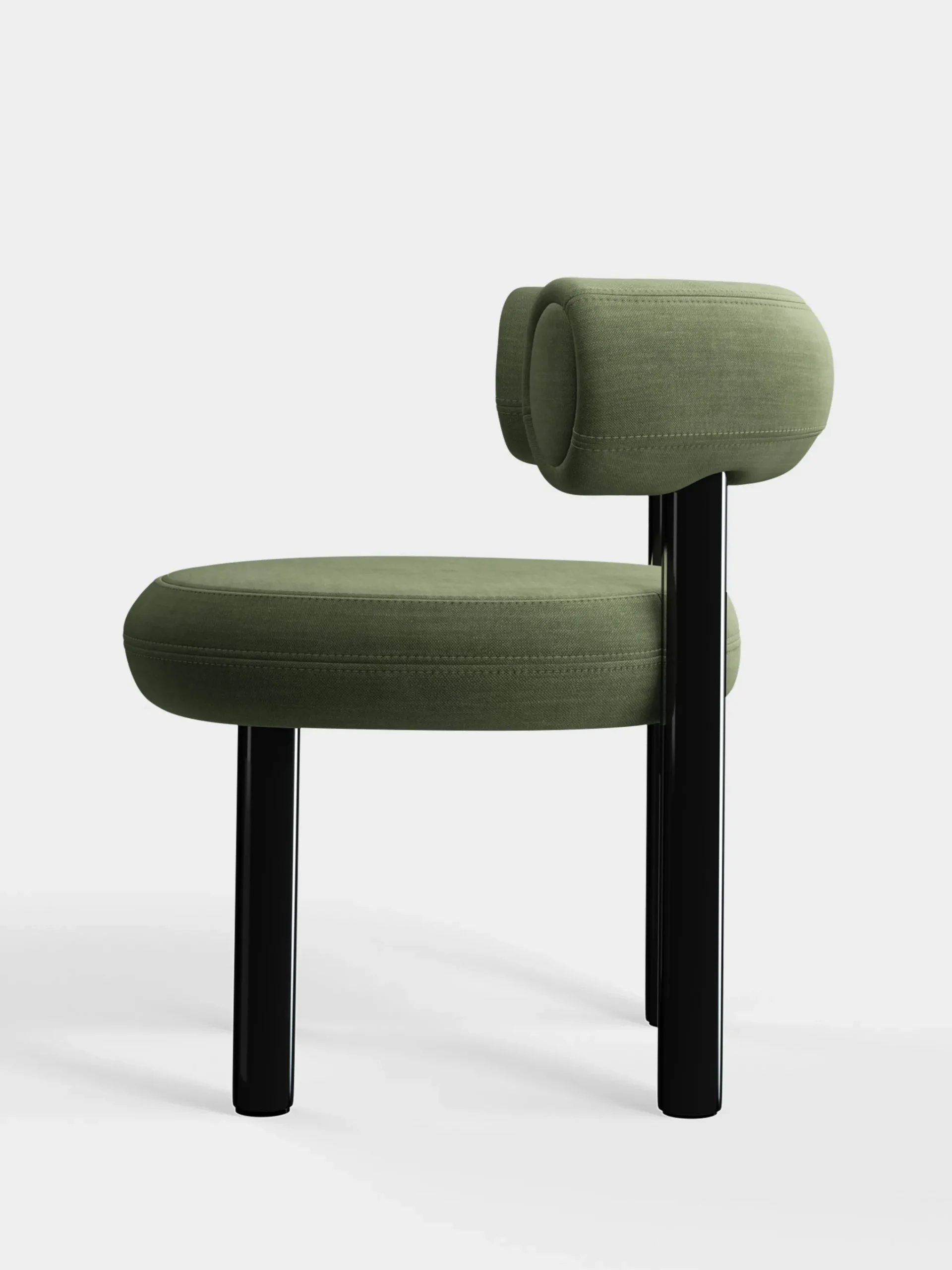 Tom Dixon Dining Chairs*Fat Black Steel Dining Chair
