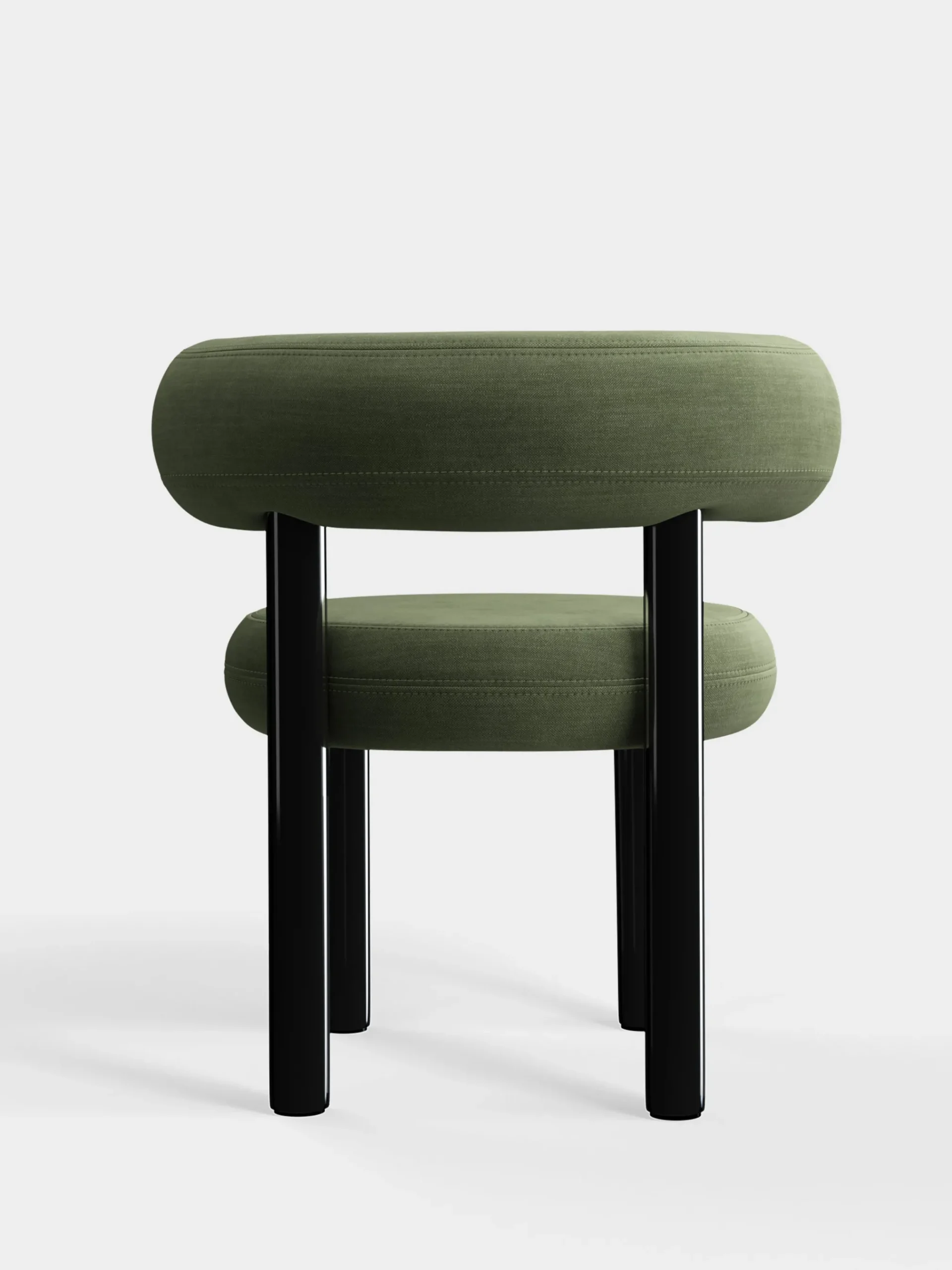 Tom Dixon Dining Chairs*Fat Black Steel Dining Chair