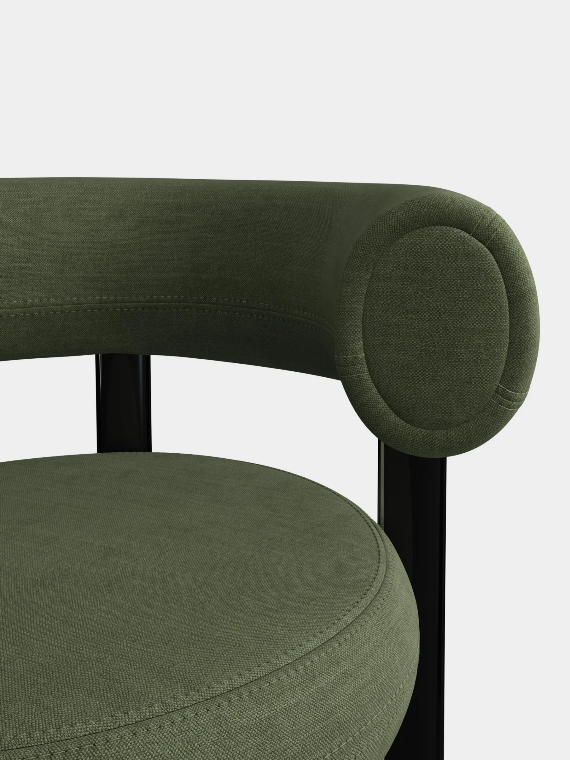 Tom Dixon Dining Chairs*Fat Black Steel Dining Chair