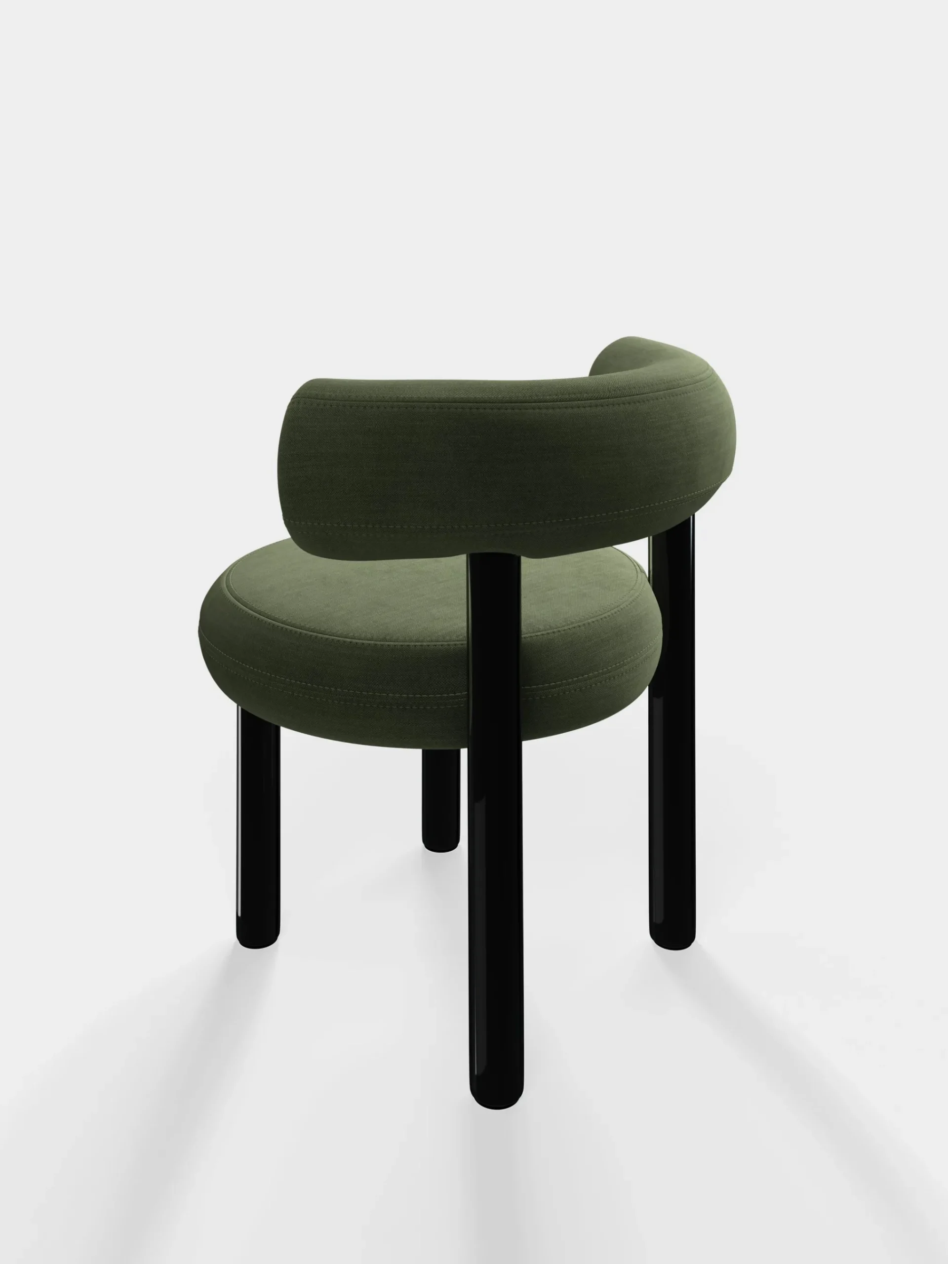 Tom Dixon Dining Chairs*Fat Black Steel Dining Chair