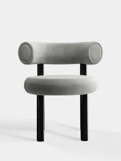 Tom Dixon Dining Chairs*Fat Black Steel Dining Chair