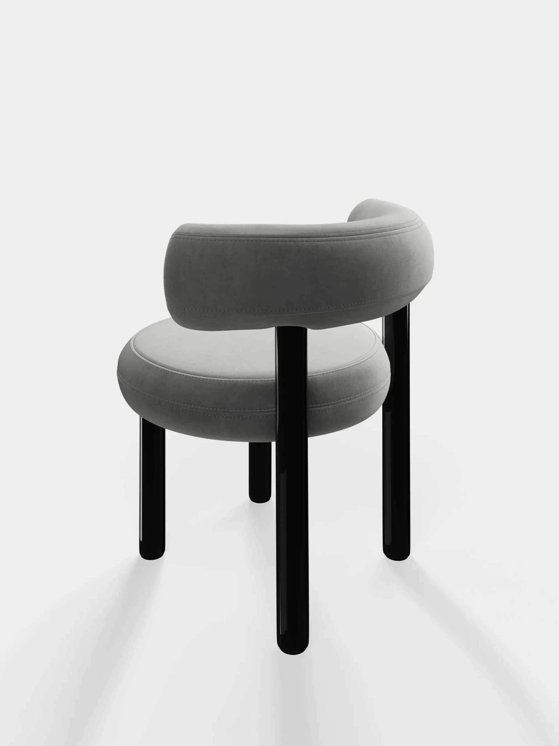 Tom Dixon Dining Chairs*Fat Black Steel Dining Chair