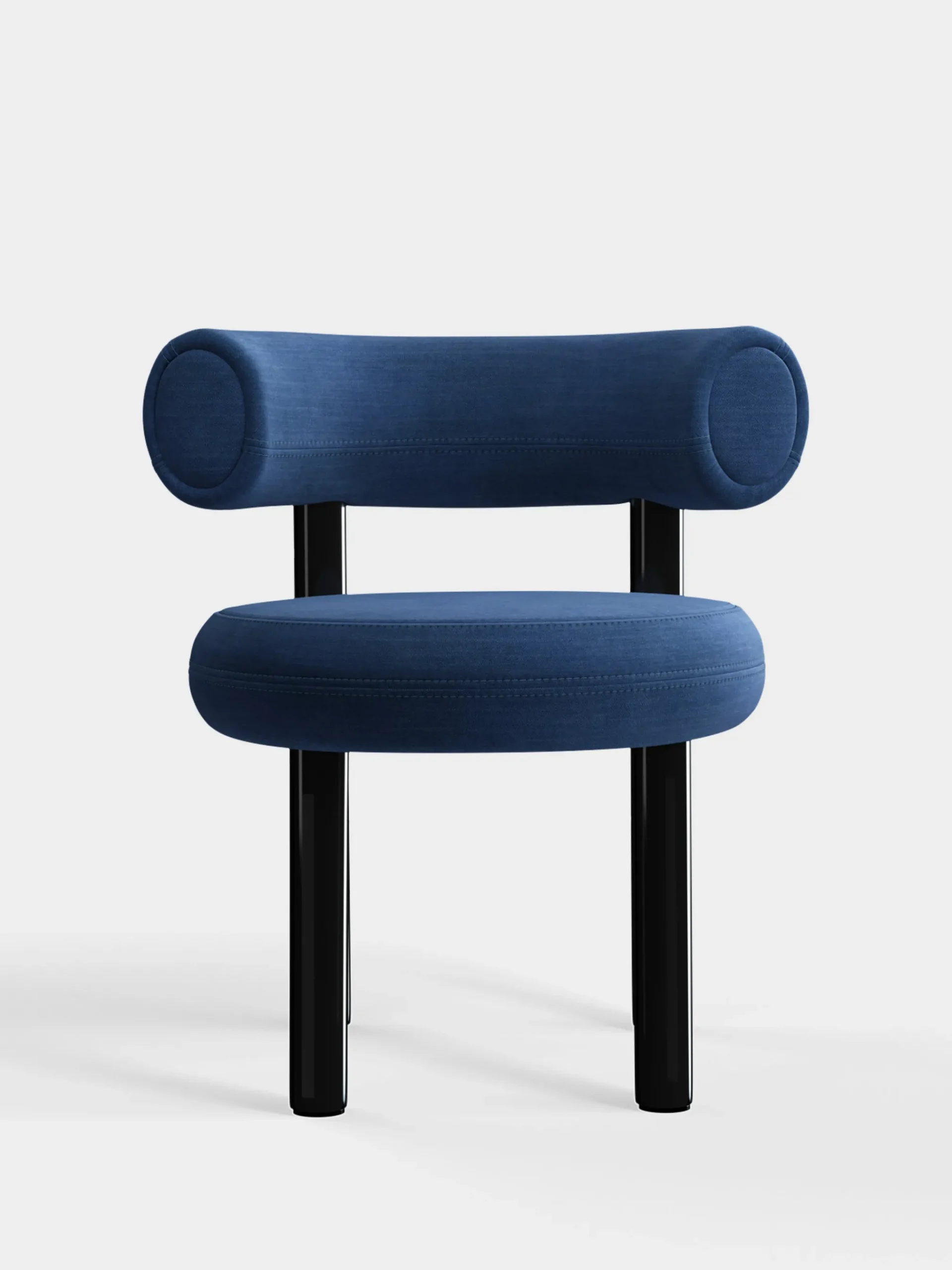 Tom Dixon Dining Chairs*Fat Black Steel Dining Chair