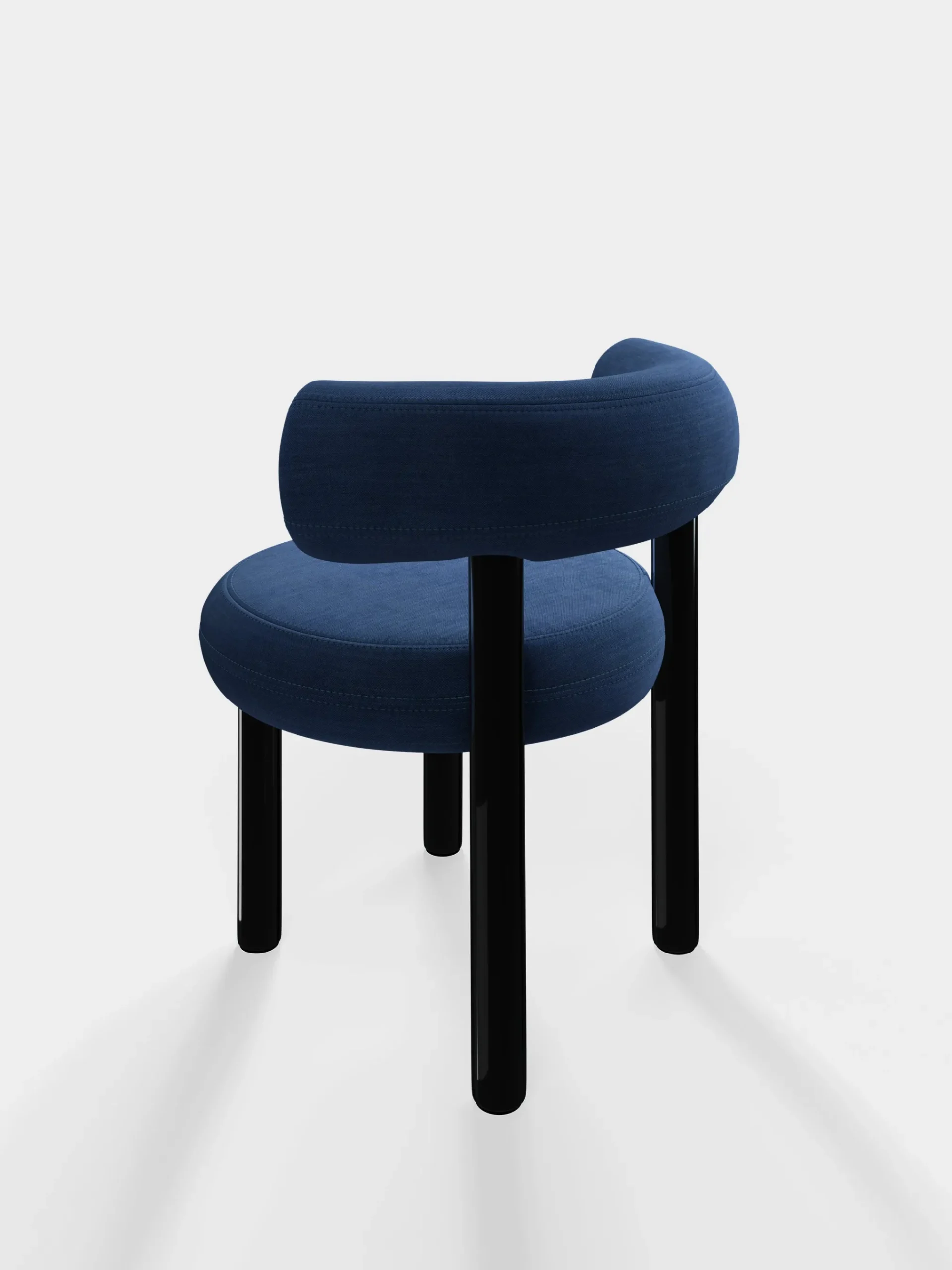 Tom Dixon Dining Chairs*Fat Black Steel Dining Chair