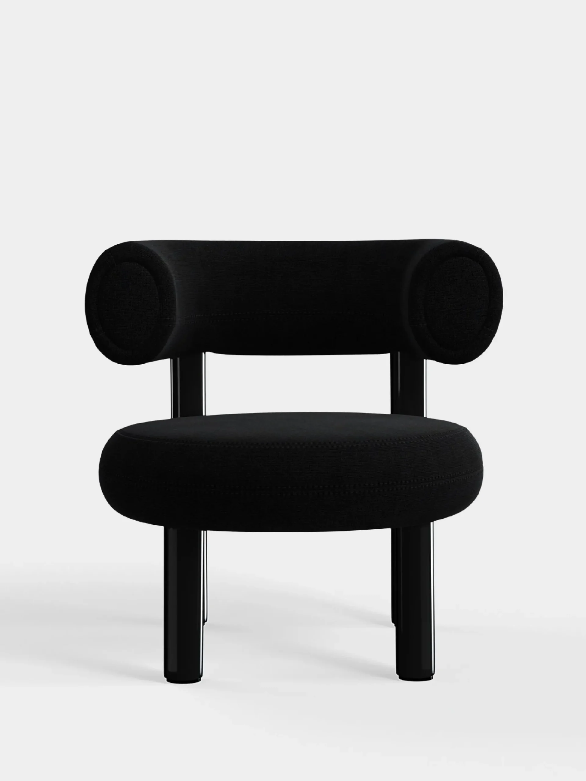 Tom Dixon Lounge Chairs*Fat Black Steel Lounge Chair
