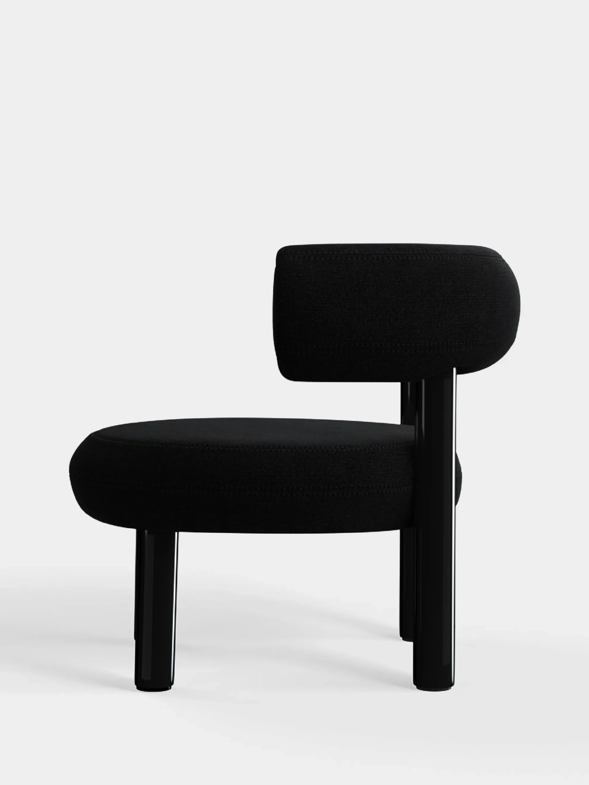 Tom Dixon Lounge Chairs*Fat Black Steel Lounge Chair