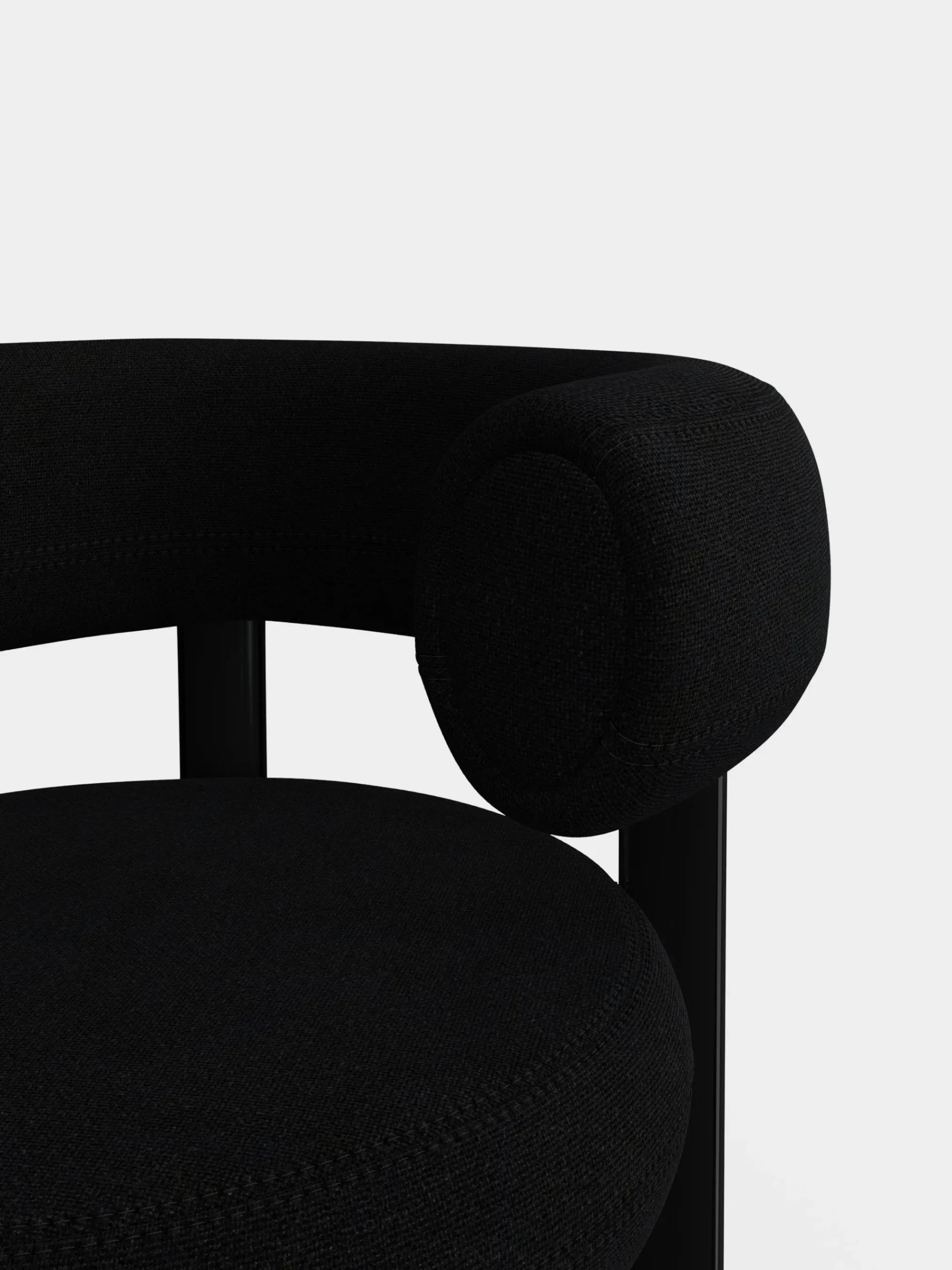 Tom Dixon Lounge Chairs*Fat Black Steel Lounge Chair