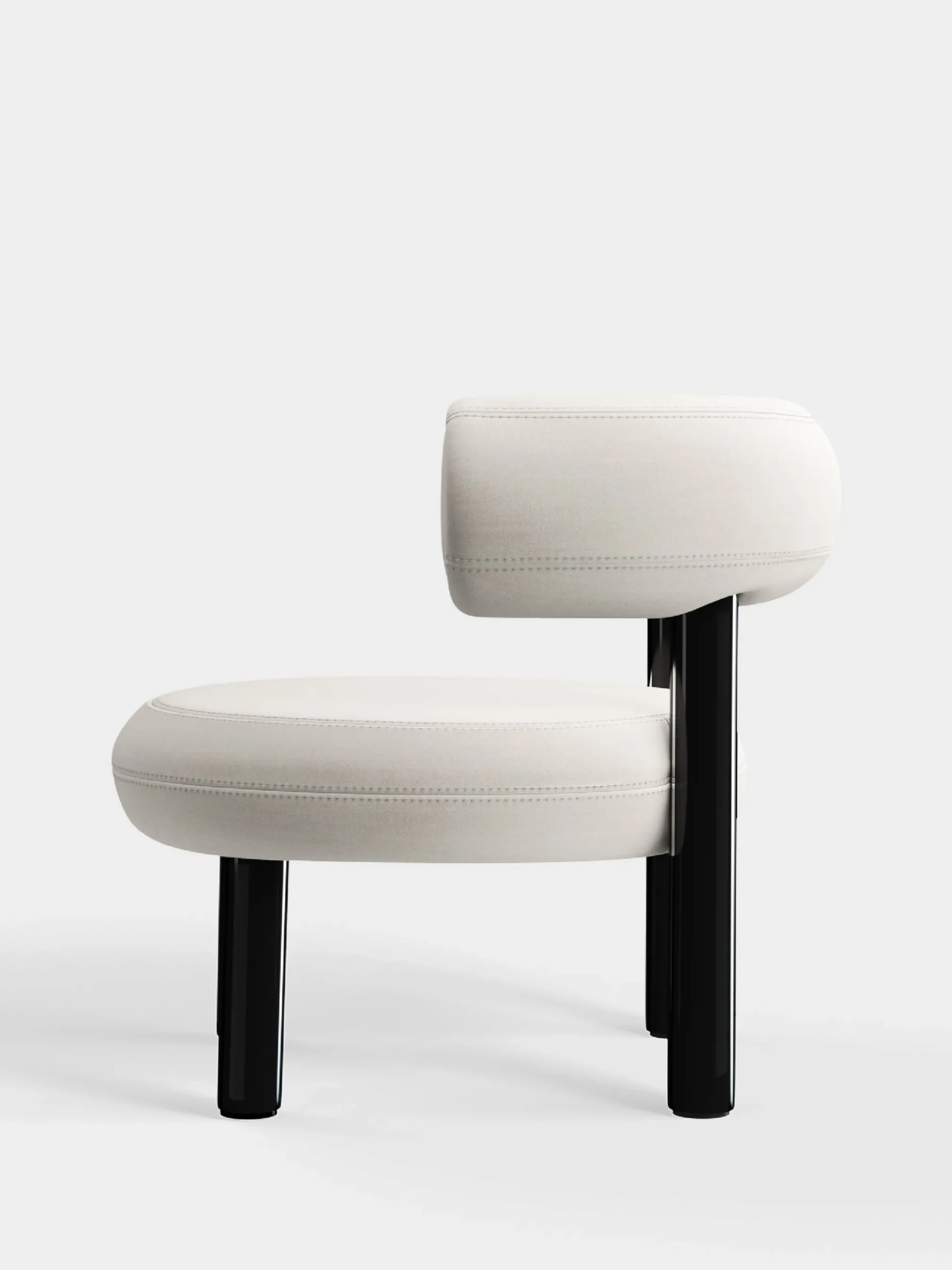 Tom Dixon Lounge Chairs*Fat Black Steel Lounge Chair