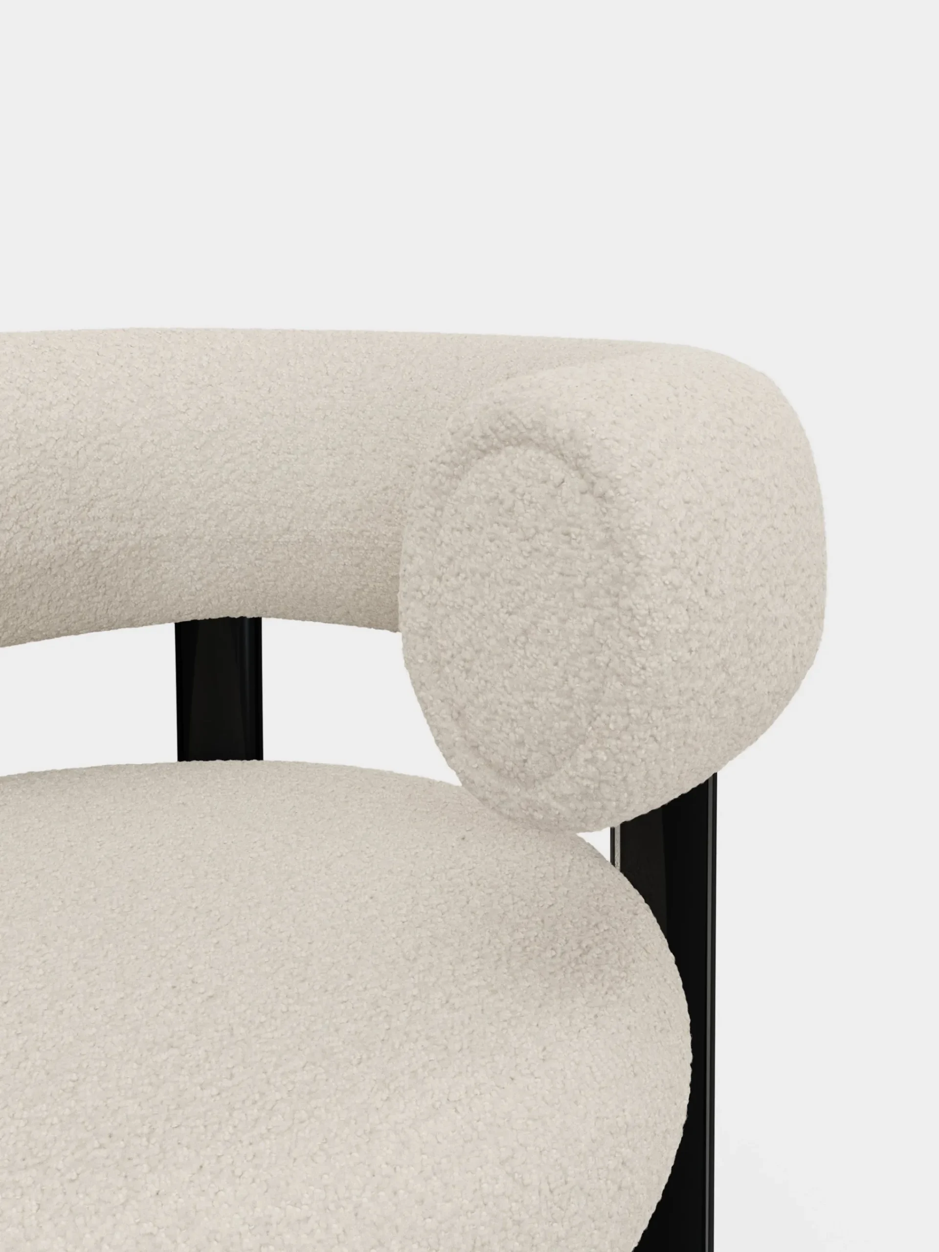 Tom Dixon Lounge Chairs*Fat Black Steel Lounge Chair