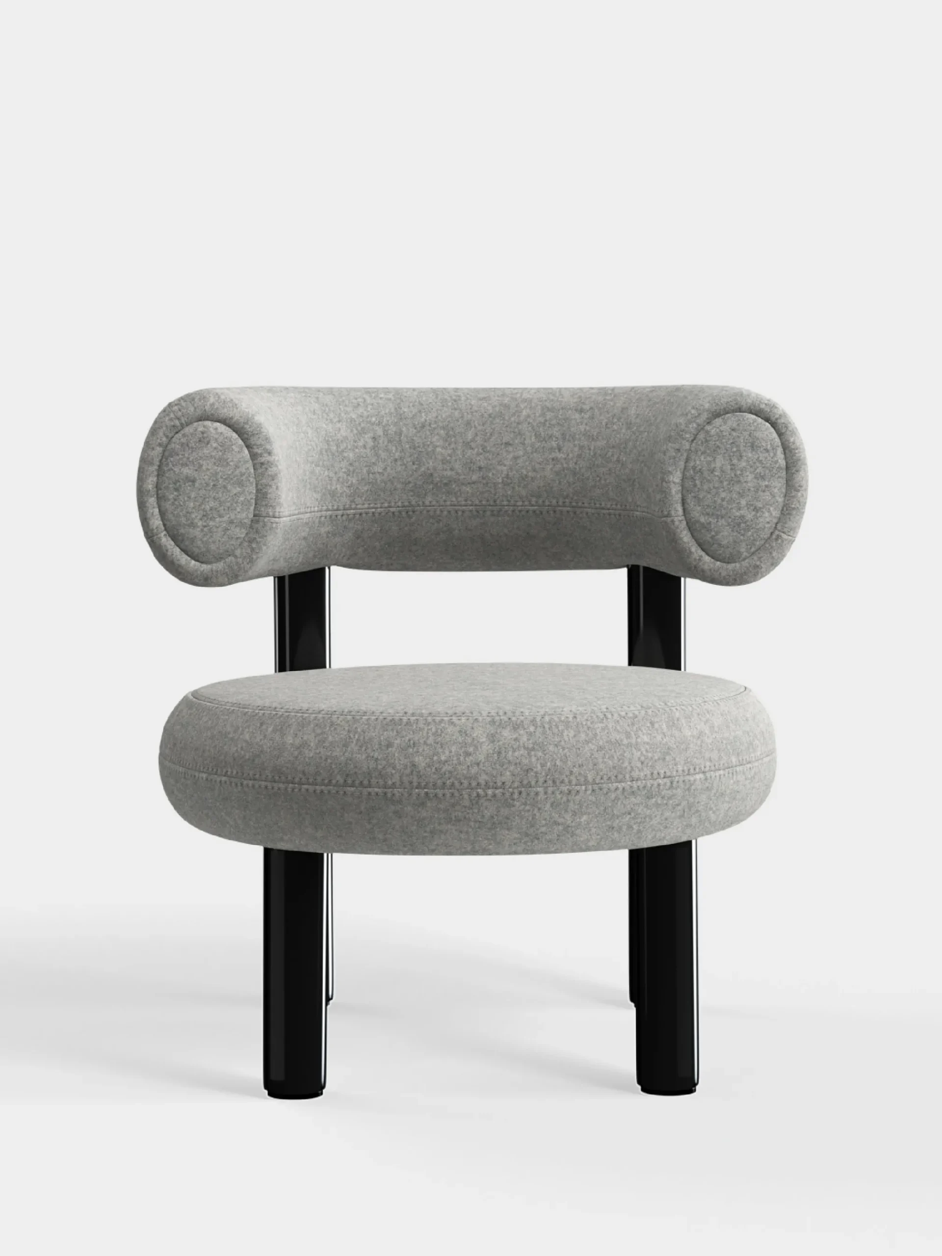 Tom Dixon Lounge Chairs*Fat Black Steel Lounge Chair