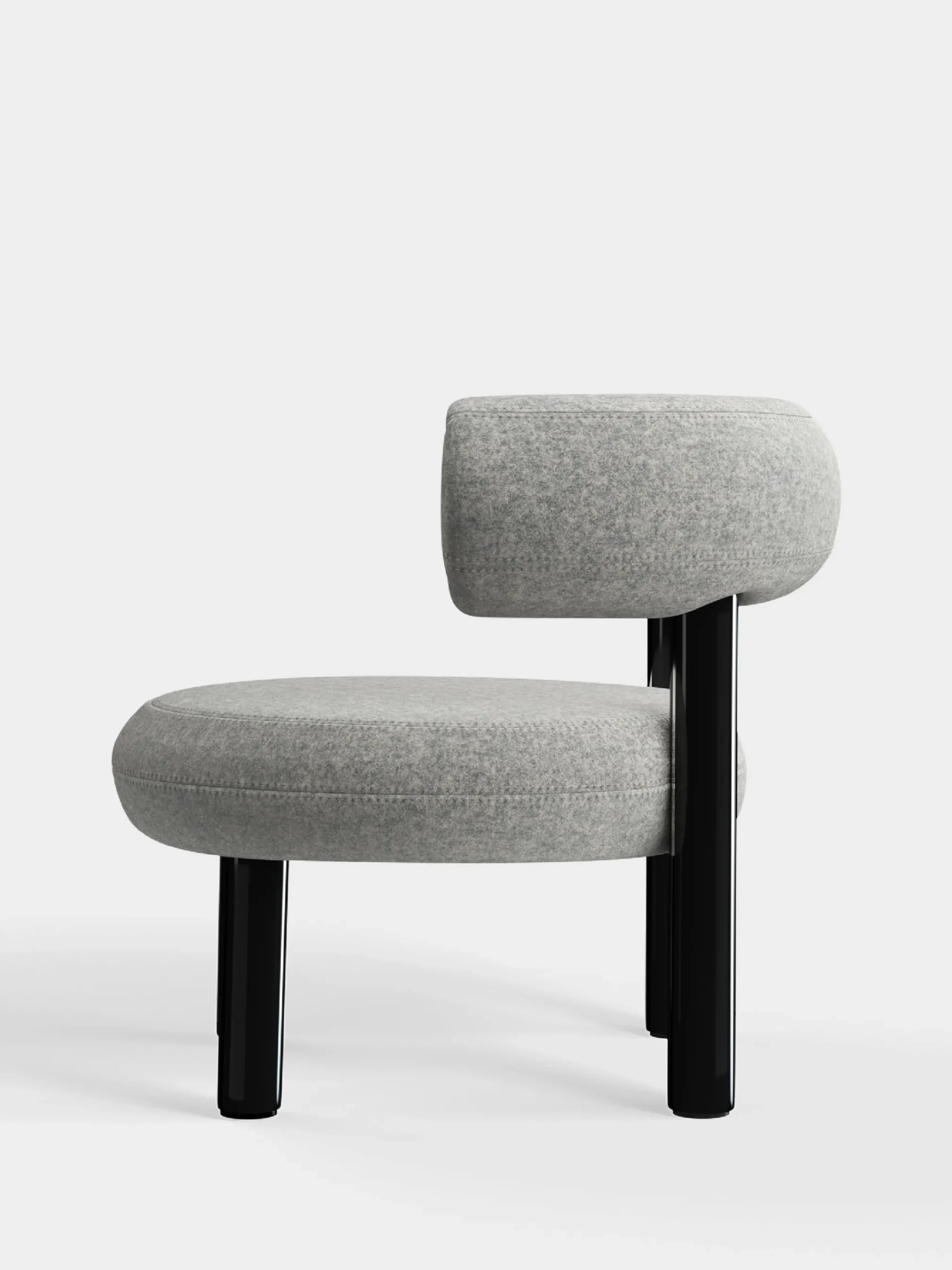 Tom Dixon Lounge Chairs*Fat Black Steel Lounge Chair