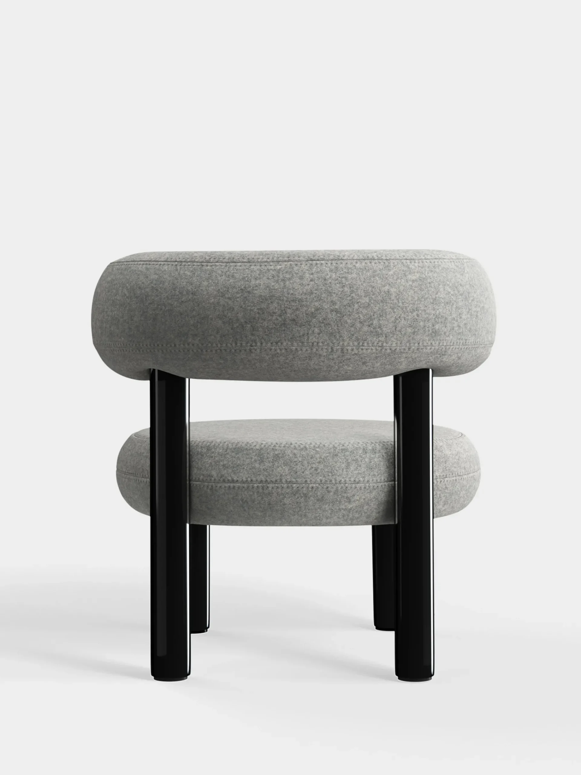 Tom Dixon Lounge Chairs*Fat Black Steel Lounge Chair