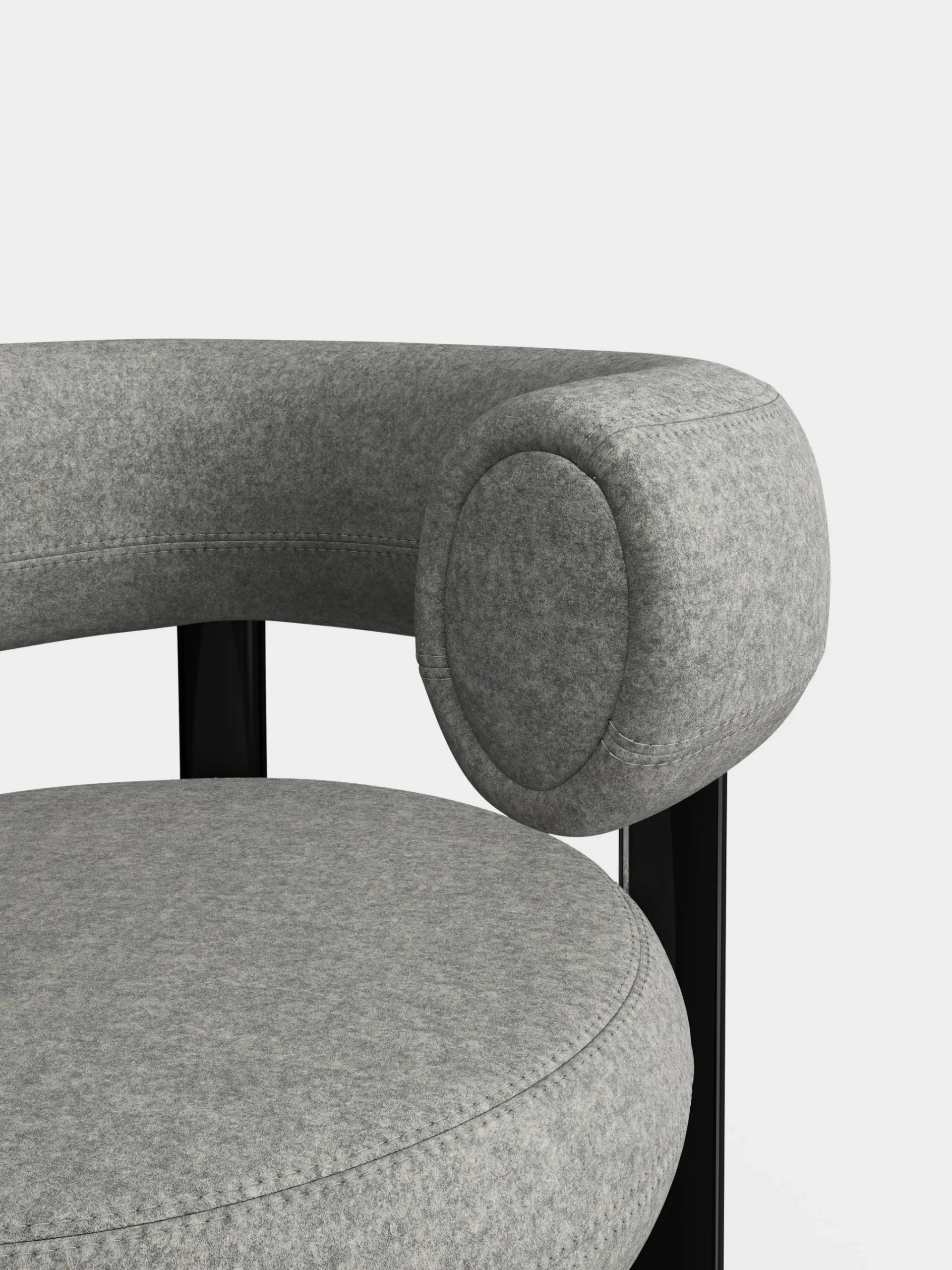 Tom Dixon Lounge Chairs*Fat Black Steel Lounge Chair
