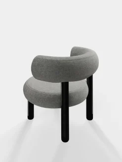 Tom Dixon Lounge Chairs*Fat Black Steel Lounge Chair