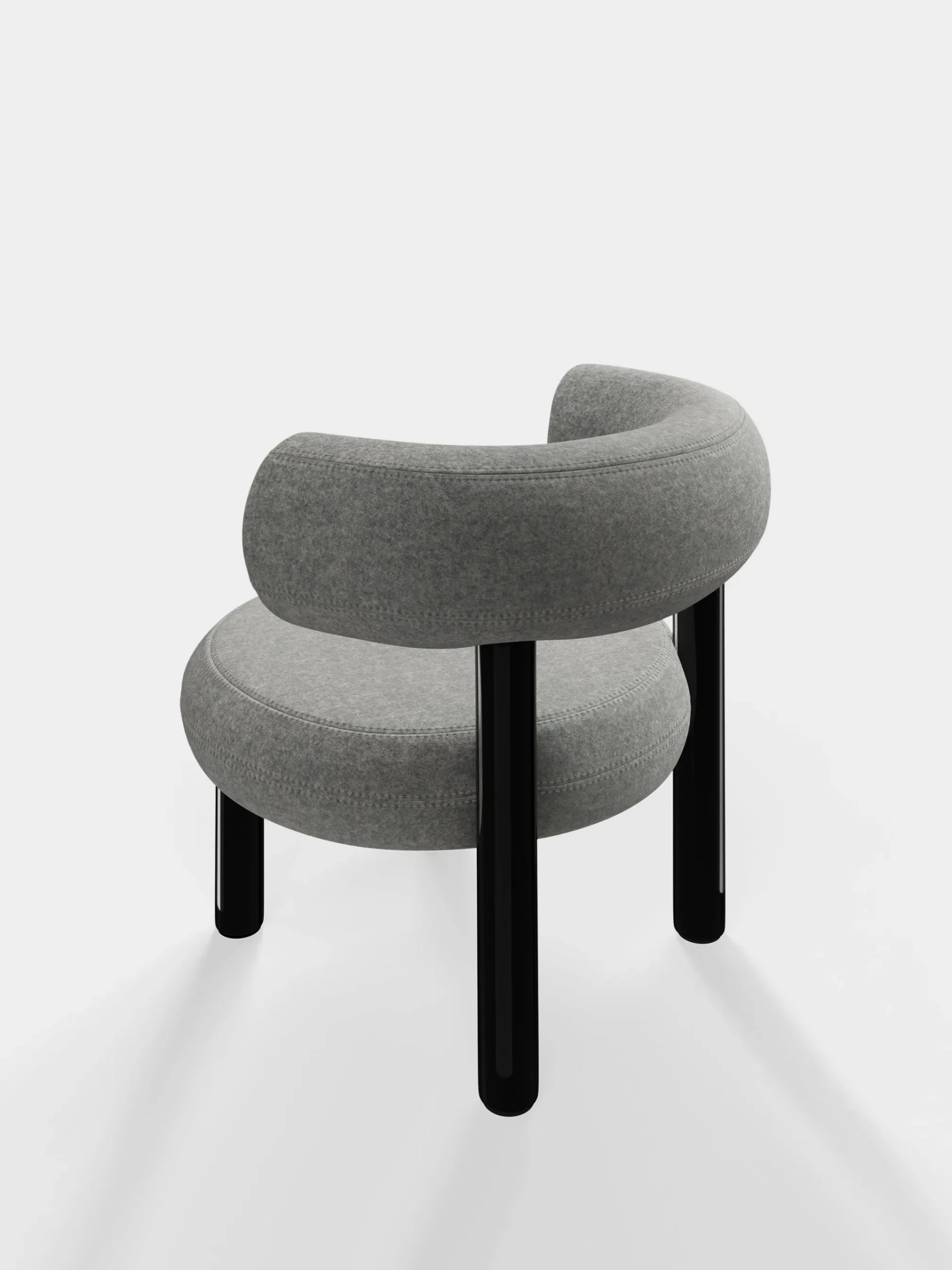 Tom Dixon Lounge Chairs*Fat Black Steel Lounge Chair