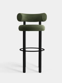 Tom Dixon Bar & Counter Stools*Fat Black Wood 75cm Bar Stool