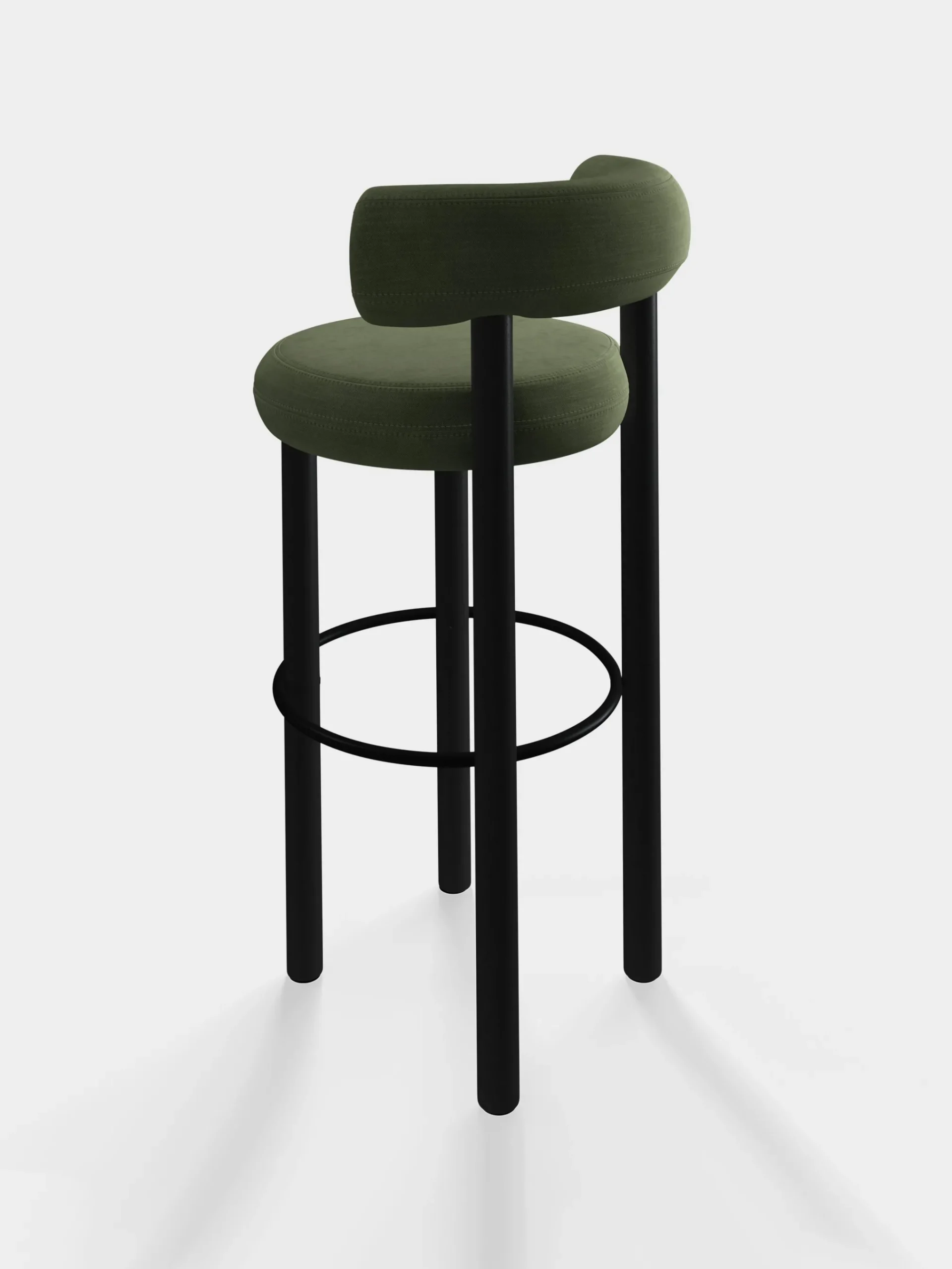 Tom Dixon Bar & Counter Stools*Fat Black Wood 75cm Bar Stool