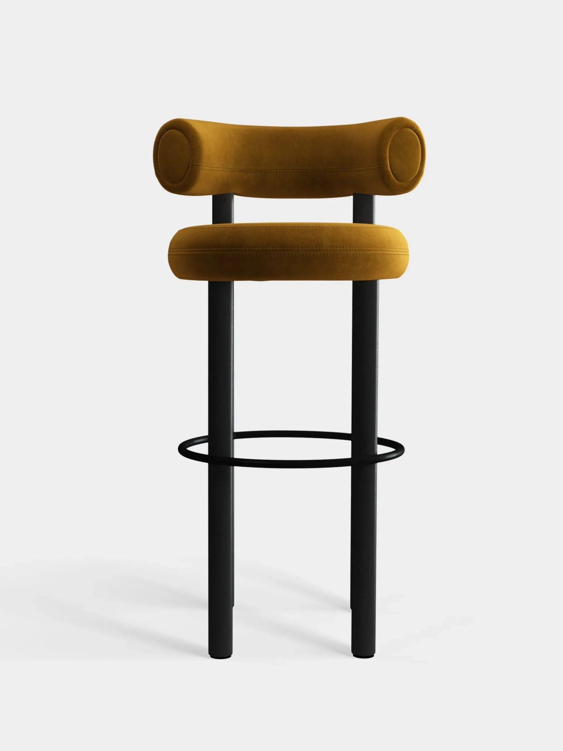 Tom Dixon Bar & Counter Stools*Fat Black Wood 75cm Bar Stool