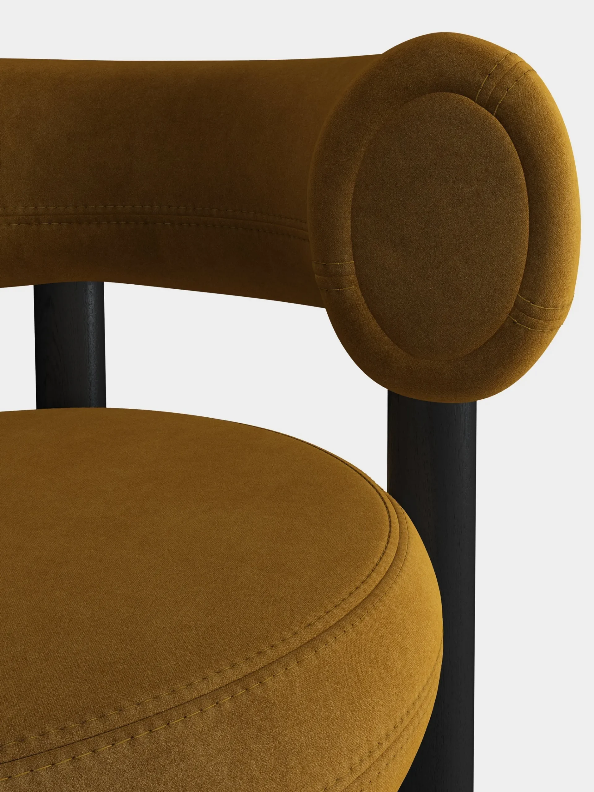 Tom Dixon Bar & Counter Stools*Fat Black Wood 75cm Bar Stool