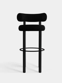 Tom Dixon Bar & Counter Stools*Fat Black Wood 75cm Bar Stool