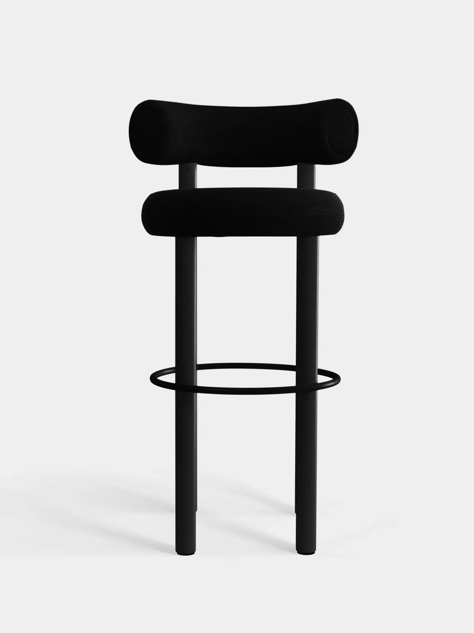 Tom Dixon Bar & Counter Stools*Fat Black Wood 75cm Bar Stool