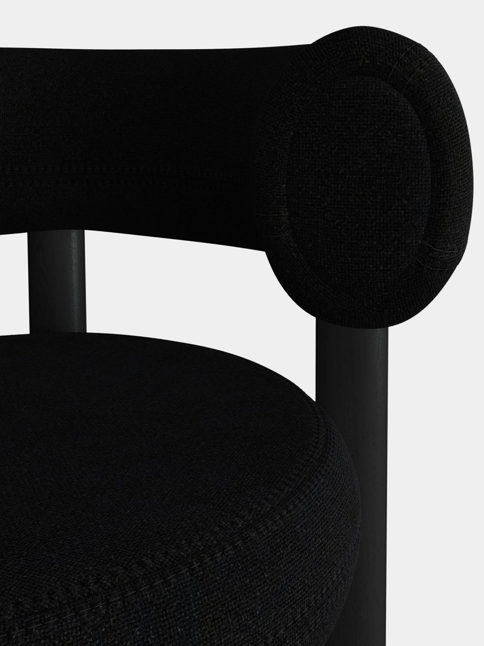 Tom Dixon Bar & Counter Stools*Fat Black Wood 75cm Bar Stool