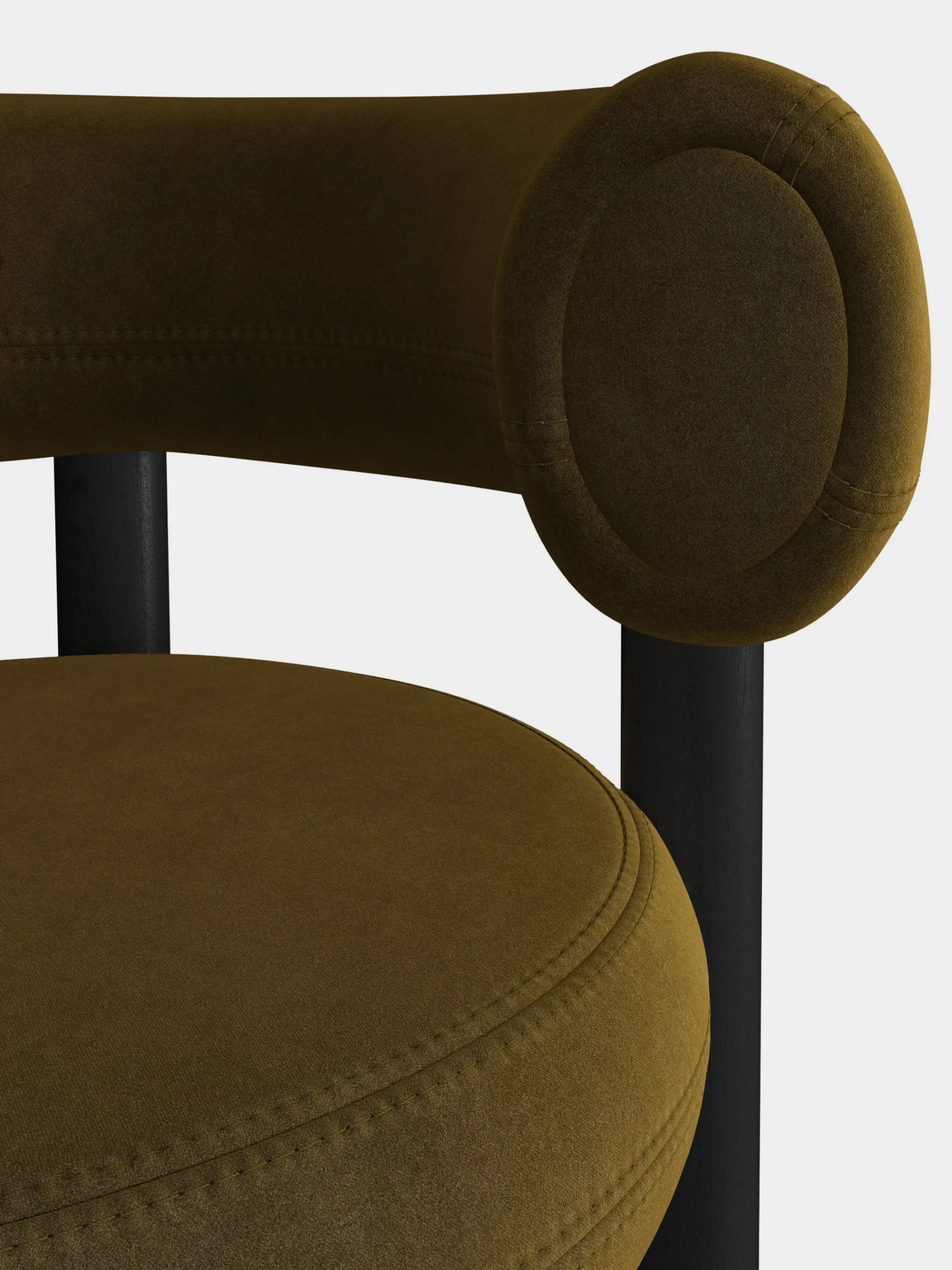 Tom Dixon Bar & Counter Stools*Fat Black Wood 75cm Bar Stool