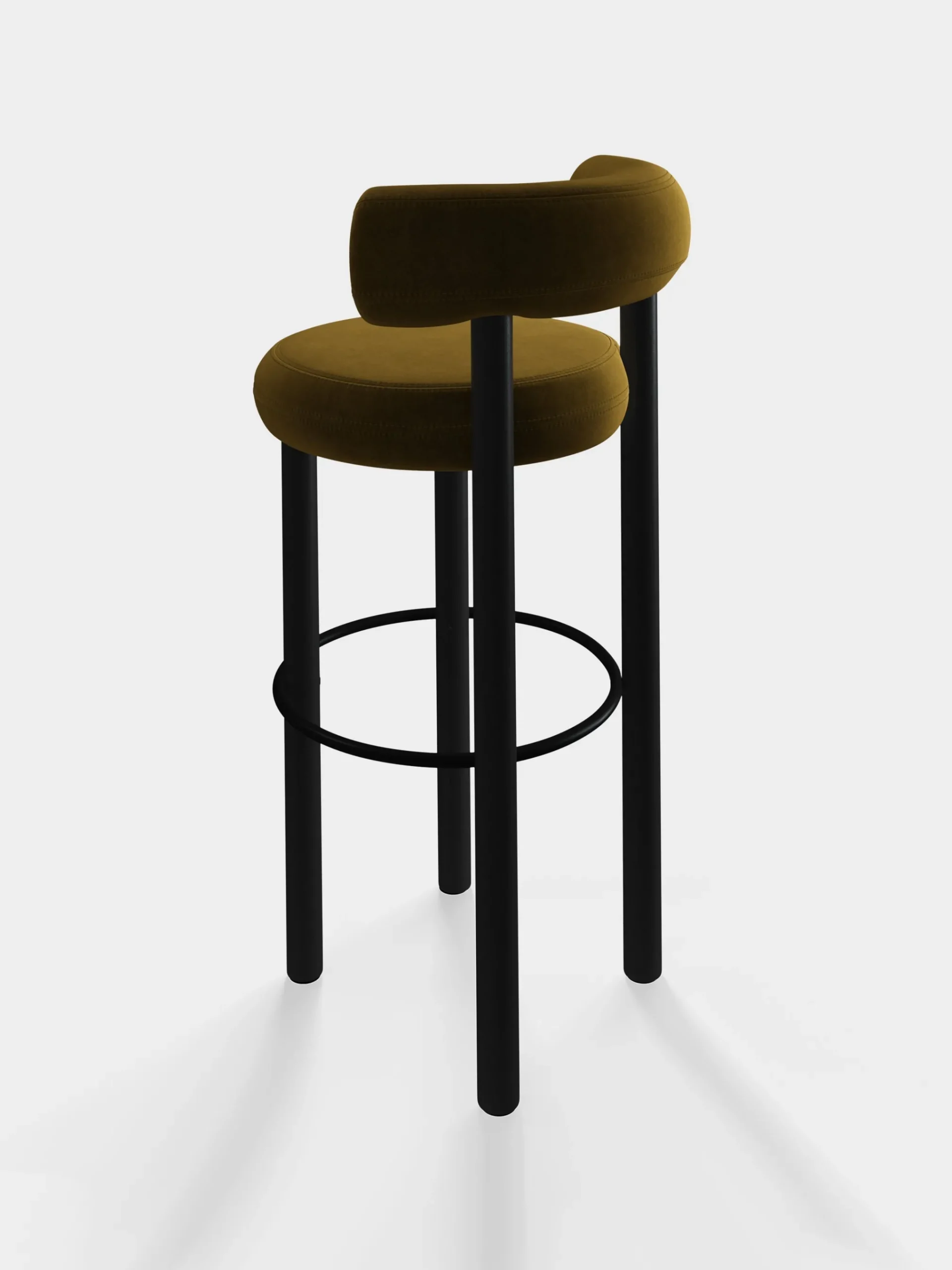 Tom Dixon Bar & Counter Stools*Fat Black Wood 75cm Bar Stool