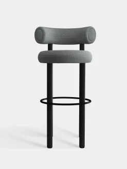 Tom Dixon Bar & Counter Stools*Fat Black Wood 75cm Bar Stool
