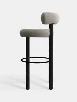 Tom Dixon Bar & Counter Stools*Fat Black Wood 75cm Bar Stool