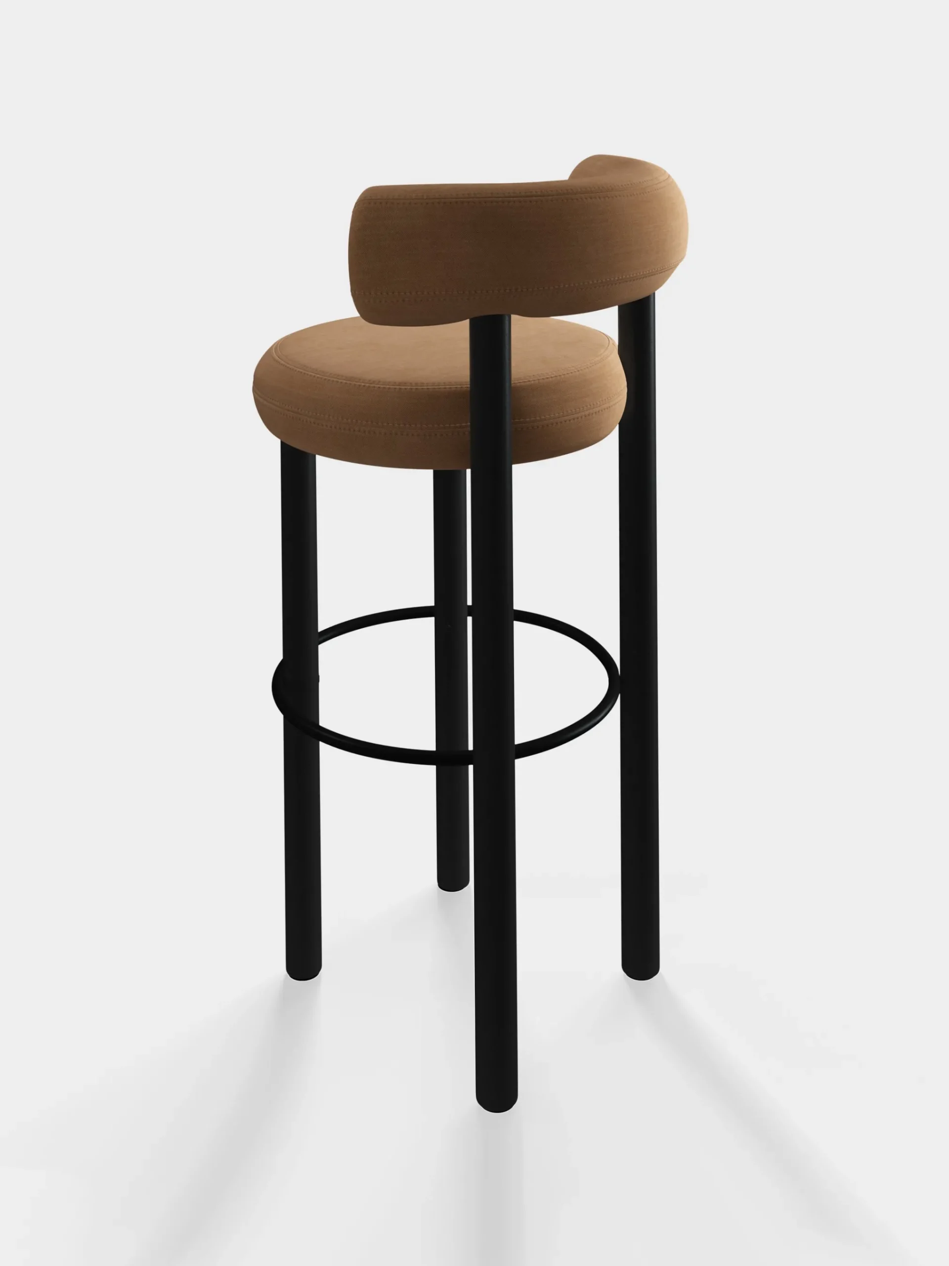 Tom Dixon Bar & Counter Stools*Fat Black Wood 75cm Bar Stool