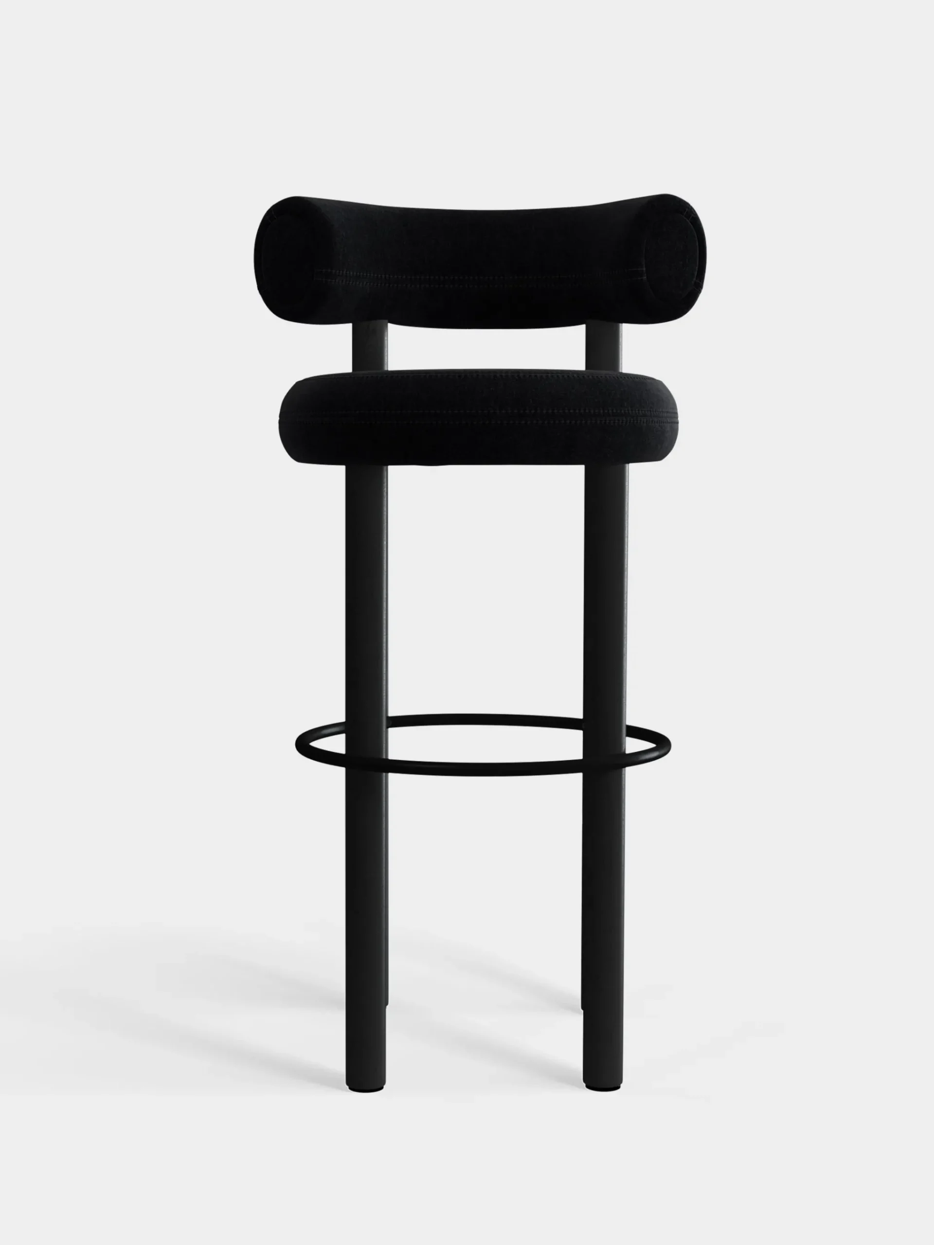 Tom Dixon Bar & Counter Stools*Fat Black Wood 75cm Bar Stool