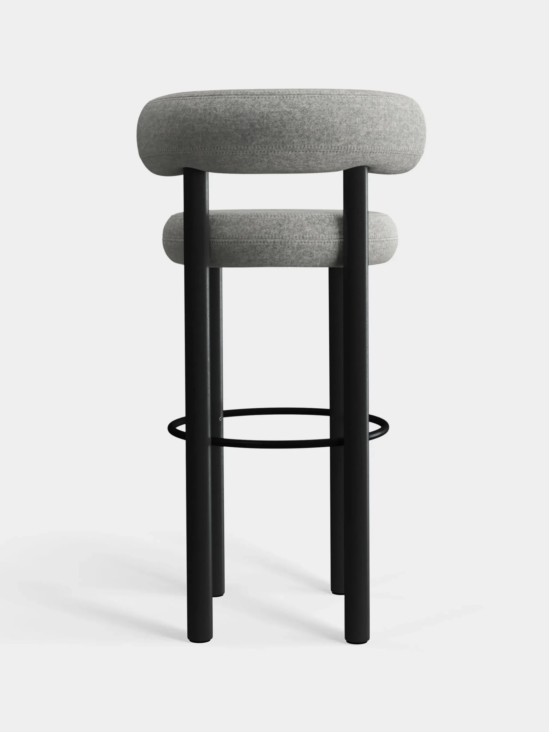 Tom Dixon Bar & Counter Stools*Fat Black Wood 75cm Bar Stool