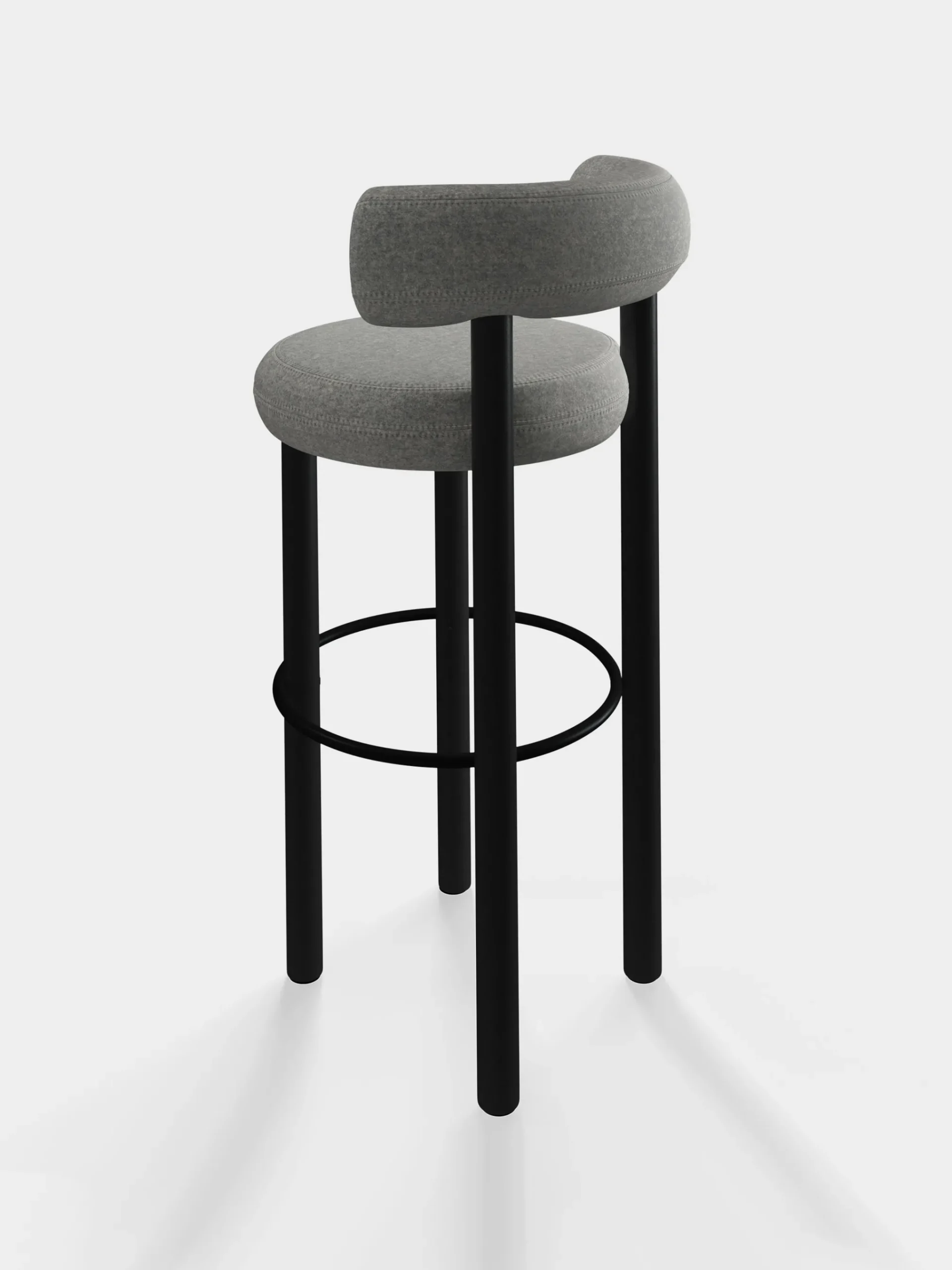 Tom Dixon Bar & Counter Stools*Fat Black Wood 75cm Bar Stool