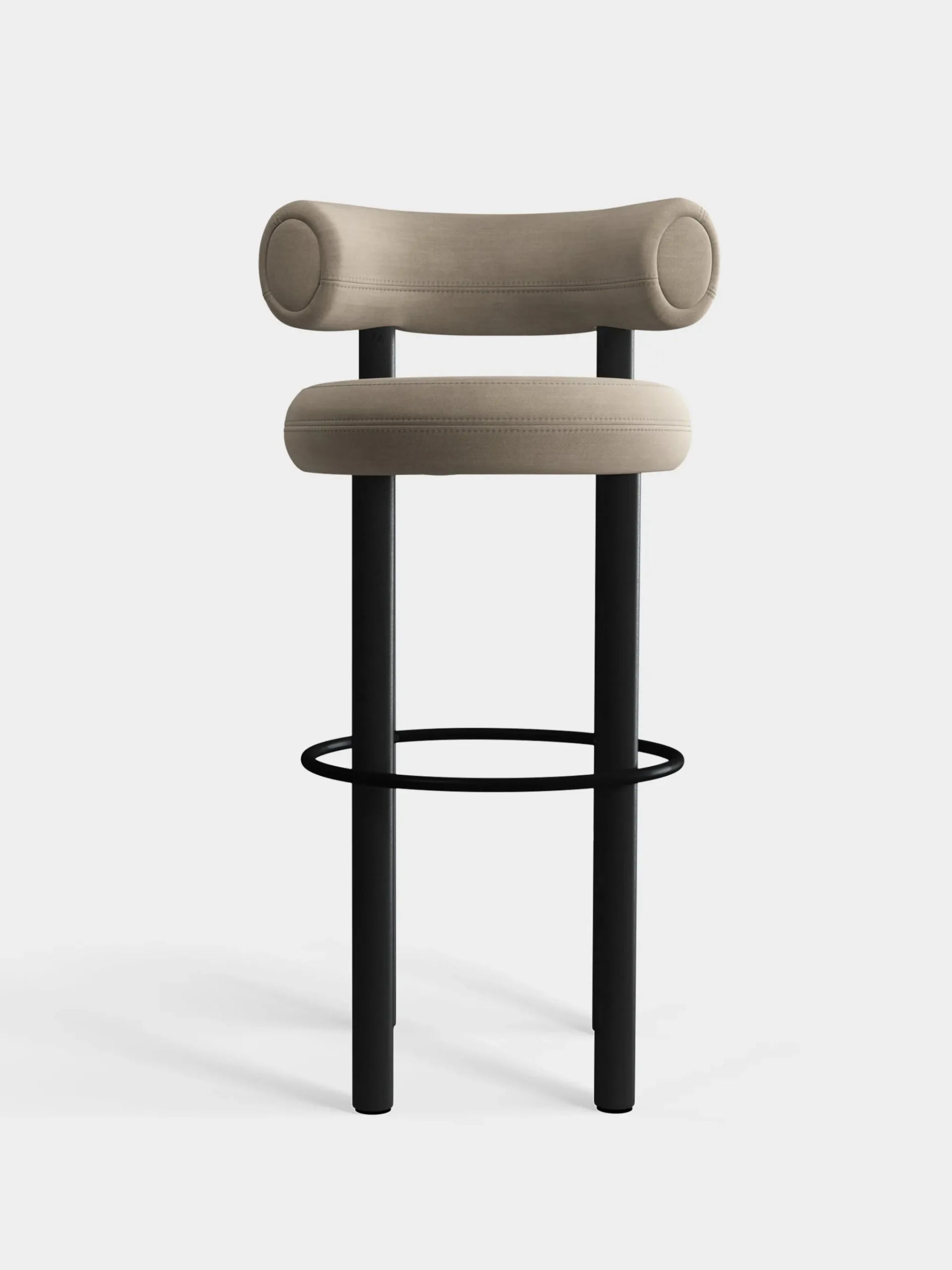 Tom Dixon Bar & Counter Stools*Fat Black Wood 75cm Bar Stool