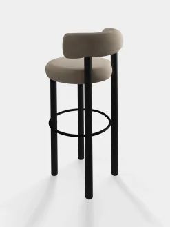 Tom Dixon Bar & Counter Stools*Fat Black Wood 75cm Bar Stool