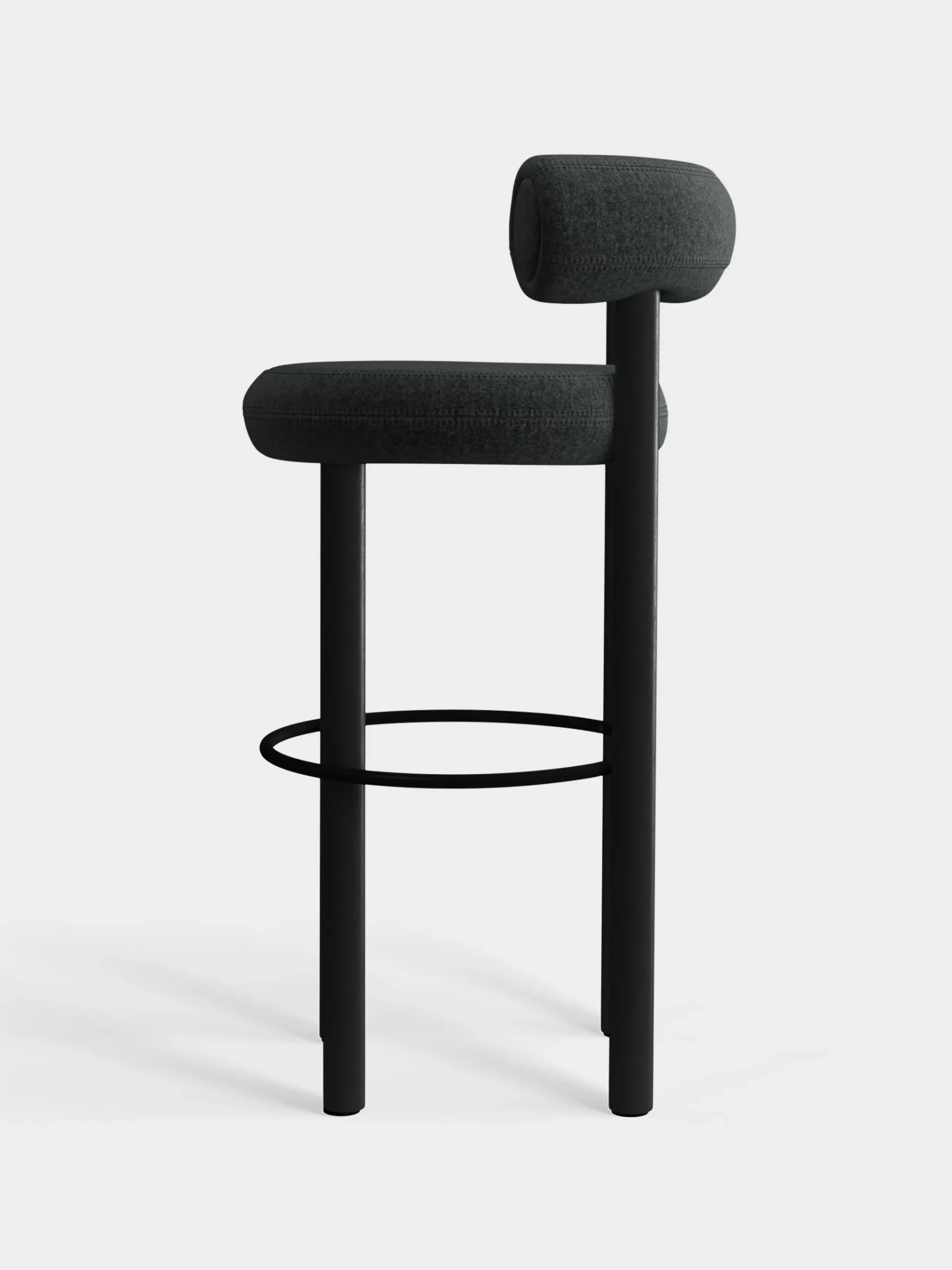 Tom Dixon Bar & Counter Stools*Fat Black Wood 75cm Bar Stool