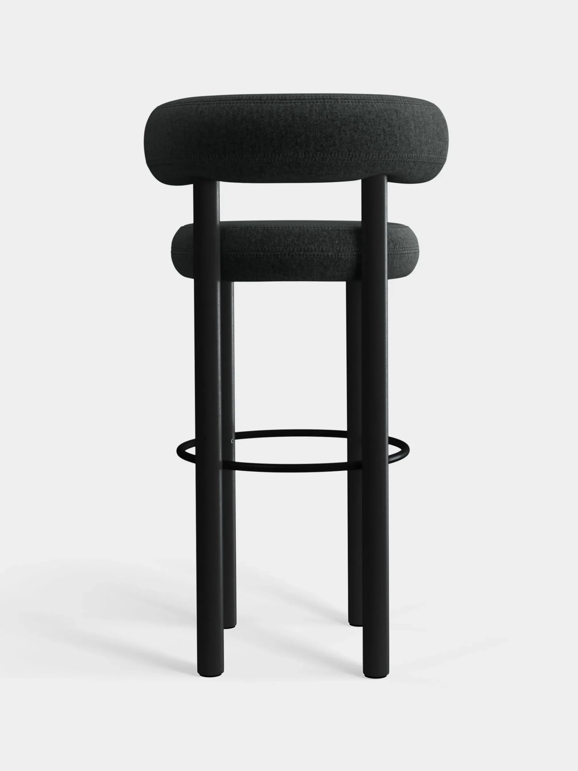 Tom Dixon Bar & Counter Stools*Fat Black Wood 75cm Bar Stool