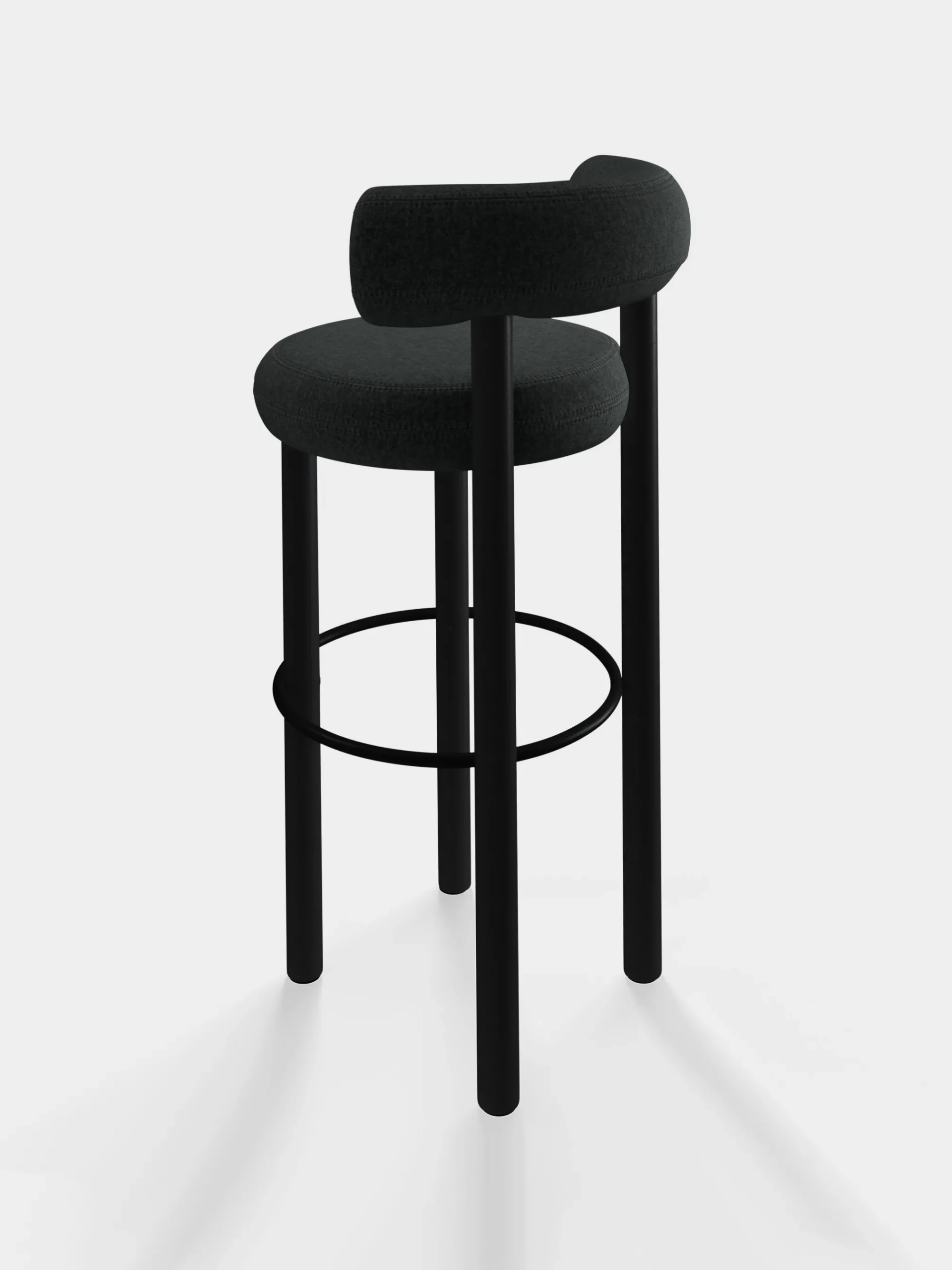 Tom Dixon Bar & Counter Stools*Fat Black Wood 75cm Bar Stool