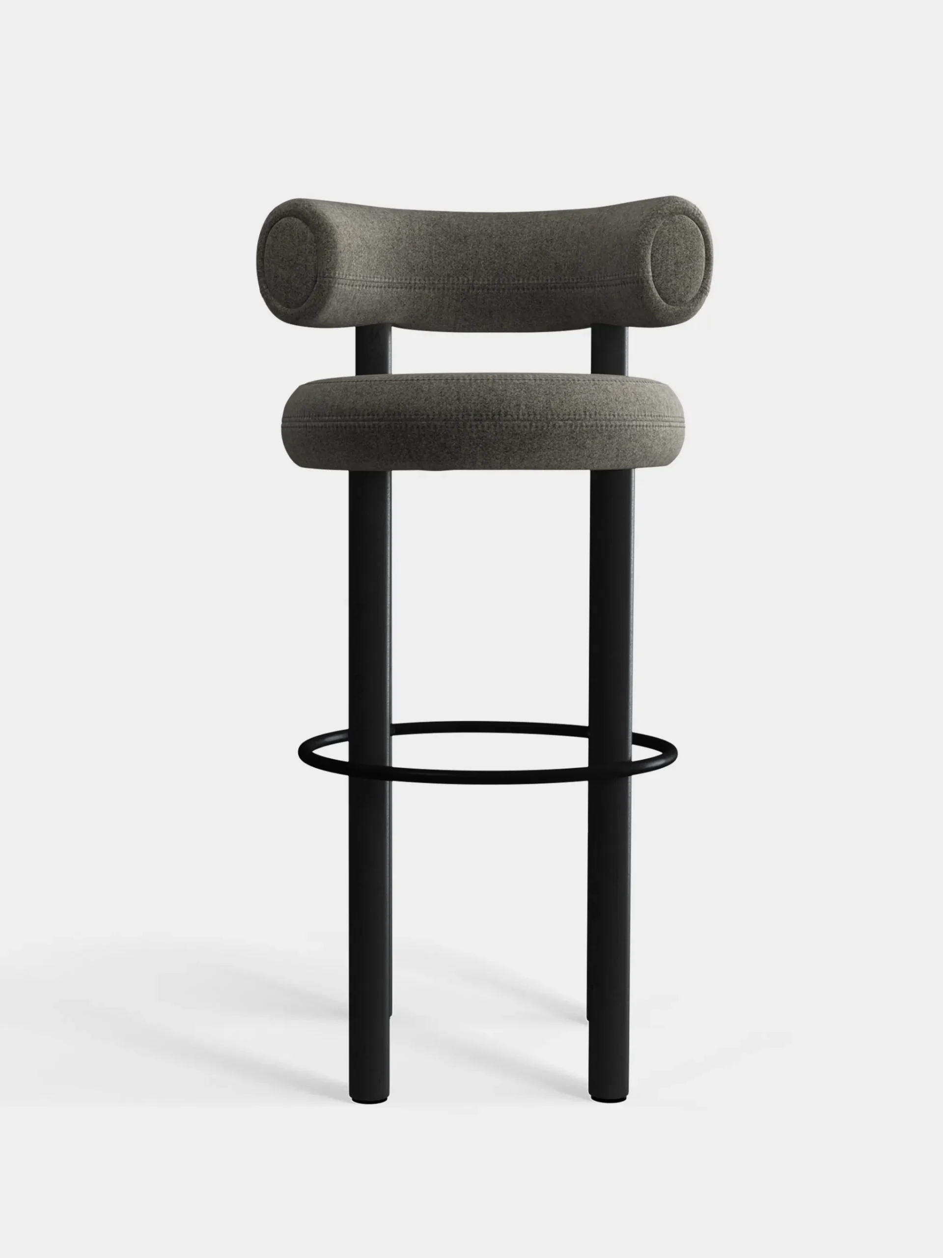 Tom Dixon Bar & Counter Stools*Fat Black Wood 75cm Bar Stool