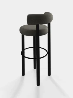 Tom Dixon Bar & Counter Stools*Fat Black Wood 75cm Bar Stool