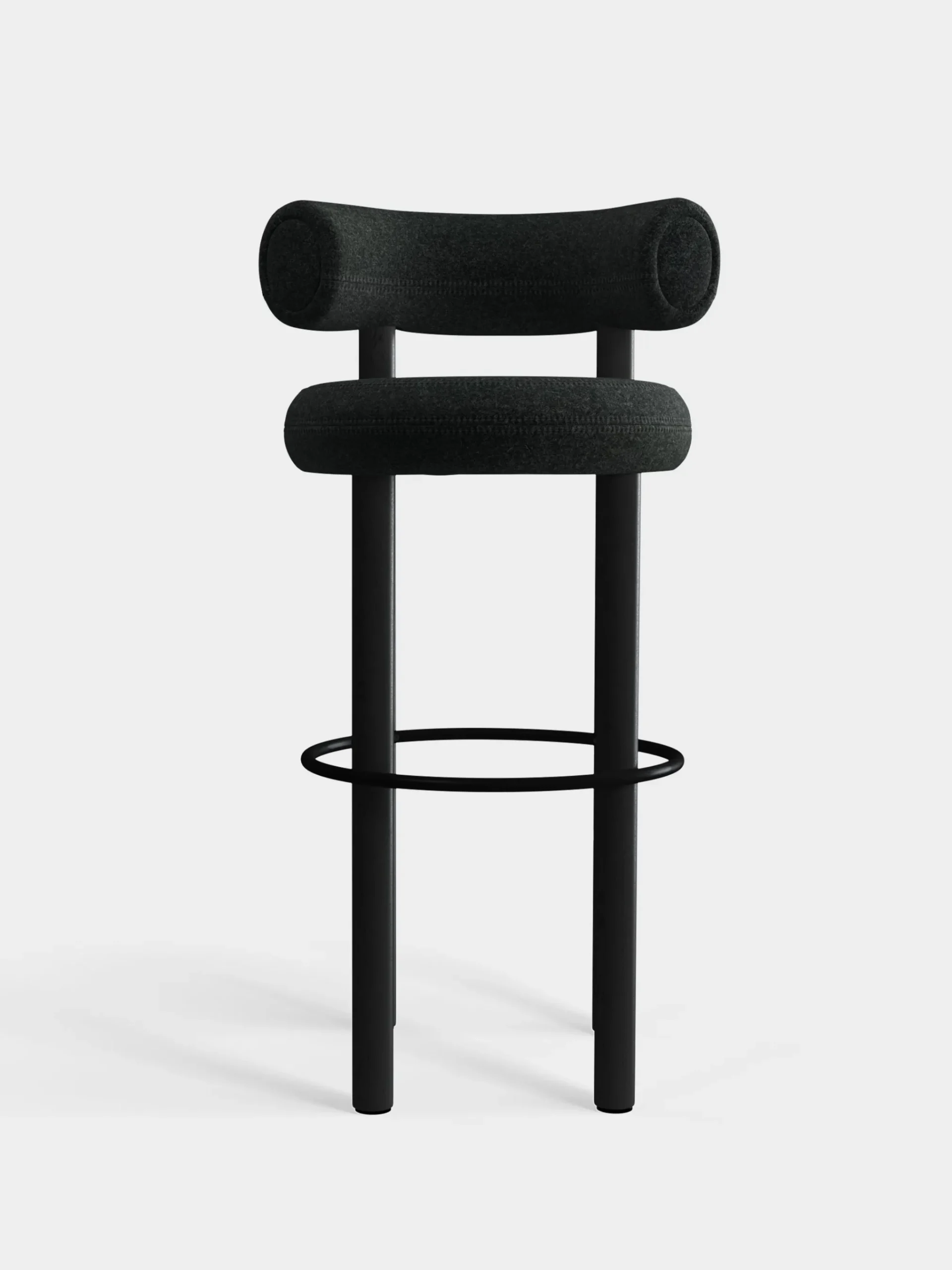 Tom Dixon Bar & Counter Stools*Fat Black Wood 75cm Bar Stool