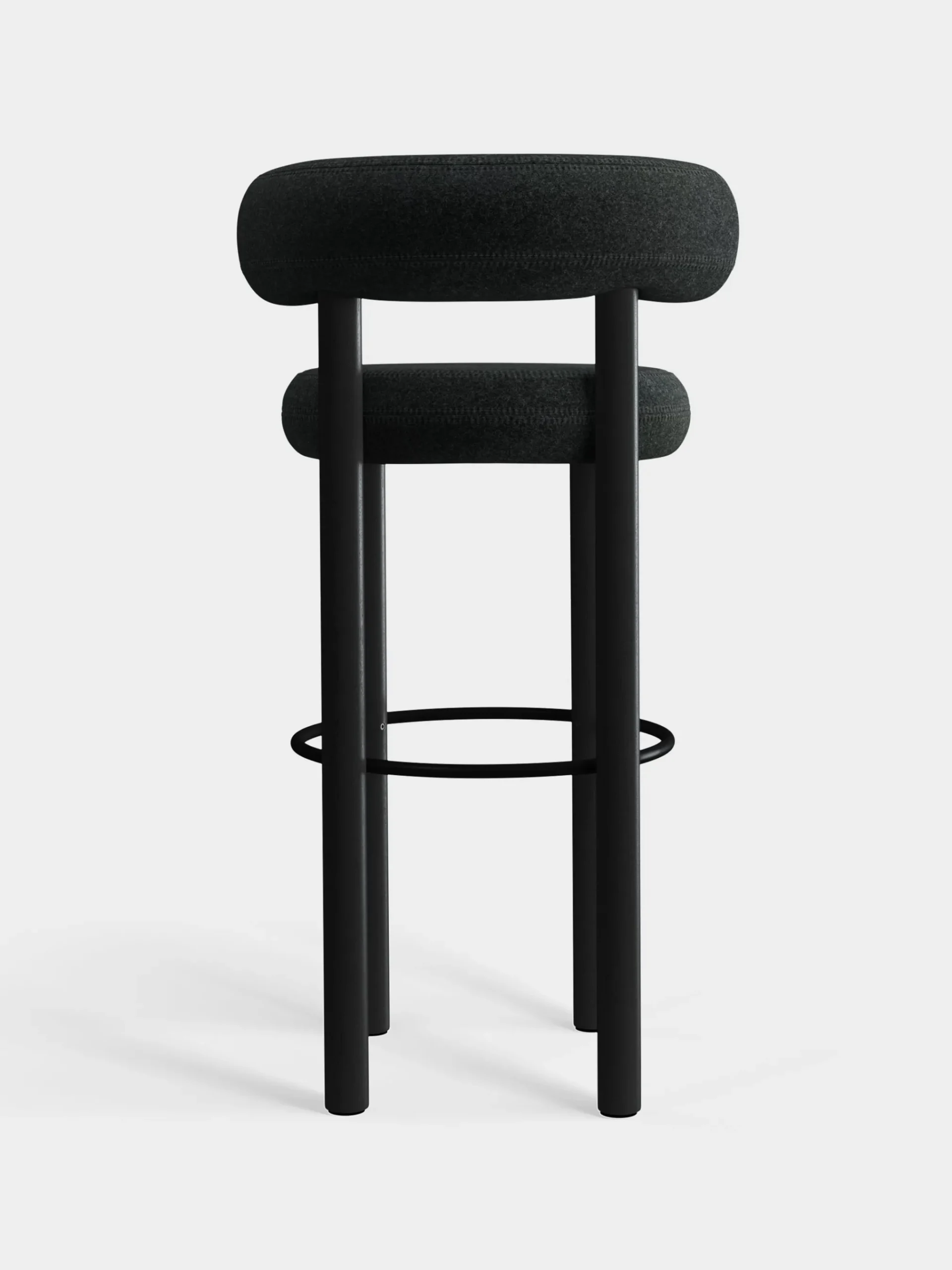Tom Dixon Bar & Counter Stools*Fat Black Wood 75cm Bar Stool