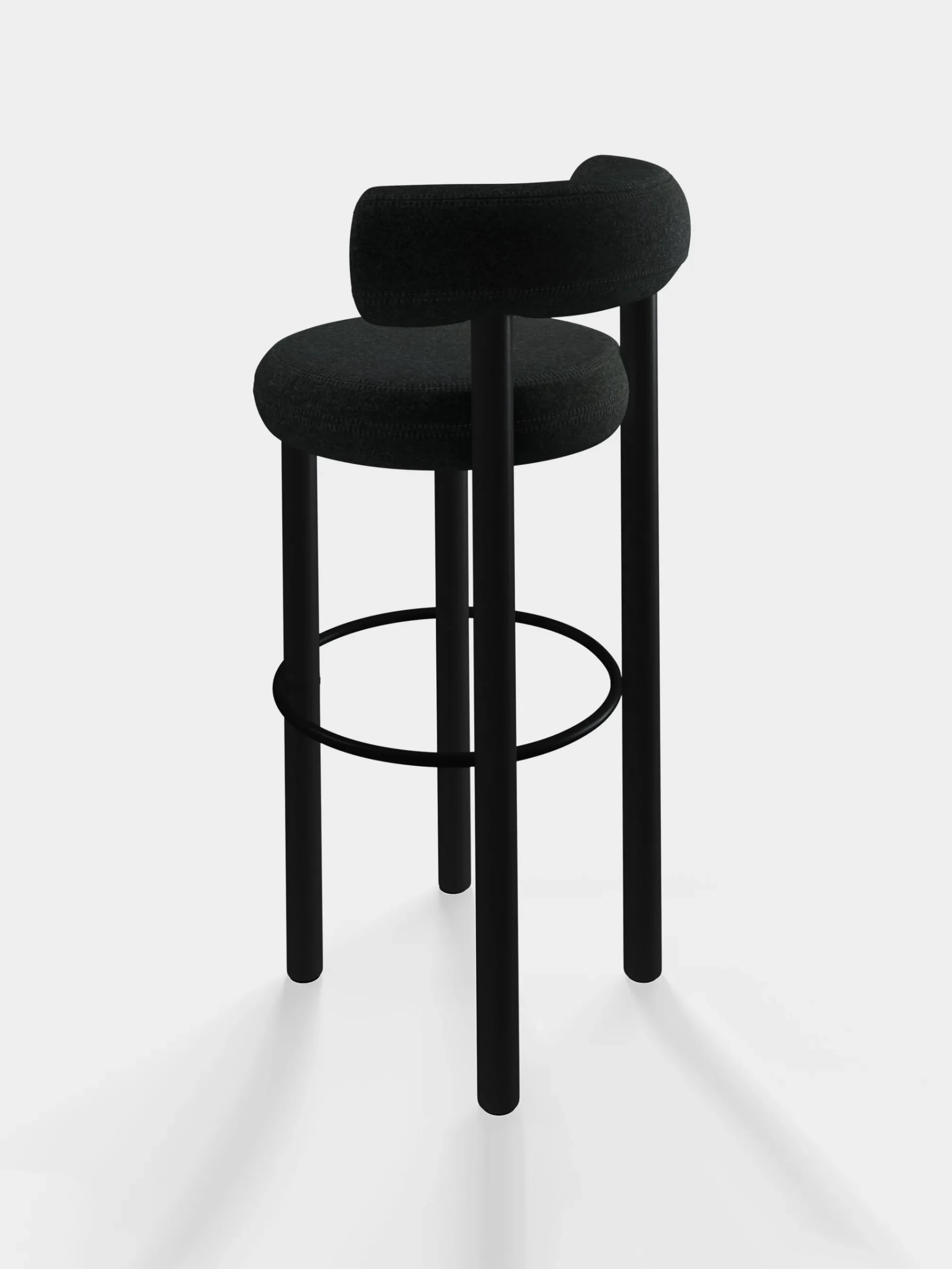 Tom Dixon Bar & Counter Stools*Fat Black Wood 75cm Bar Stool