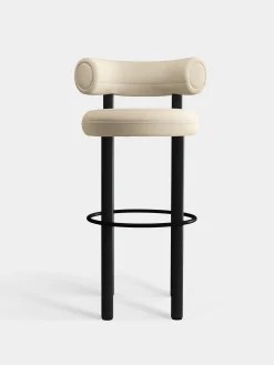 Tom Dixon Bar & Counter Stools*Fat Black Wood 75cm Bar Stool