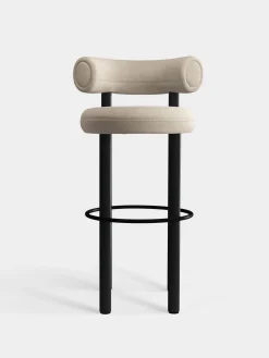 Tom Dixon Bar & Counter Stools*Fat Black Wood 75cm Bar Stool