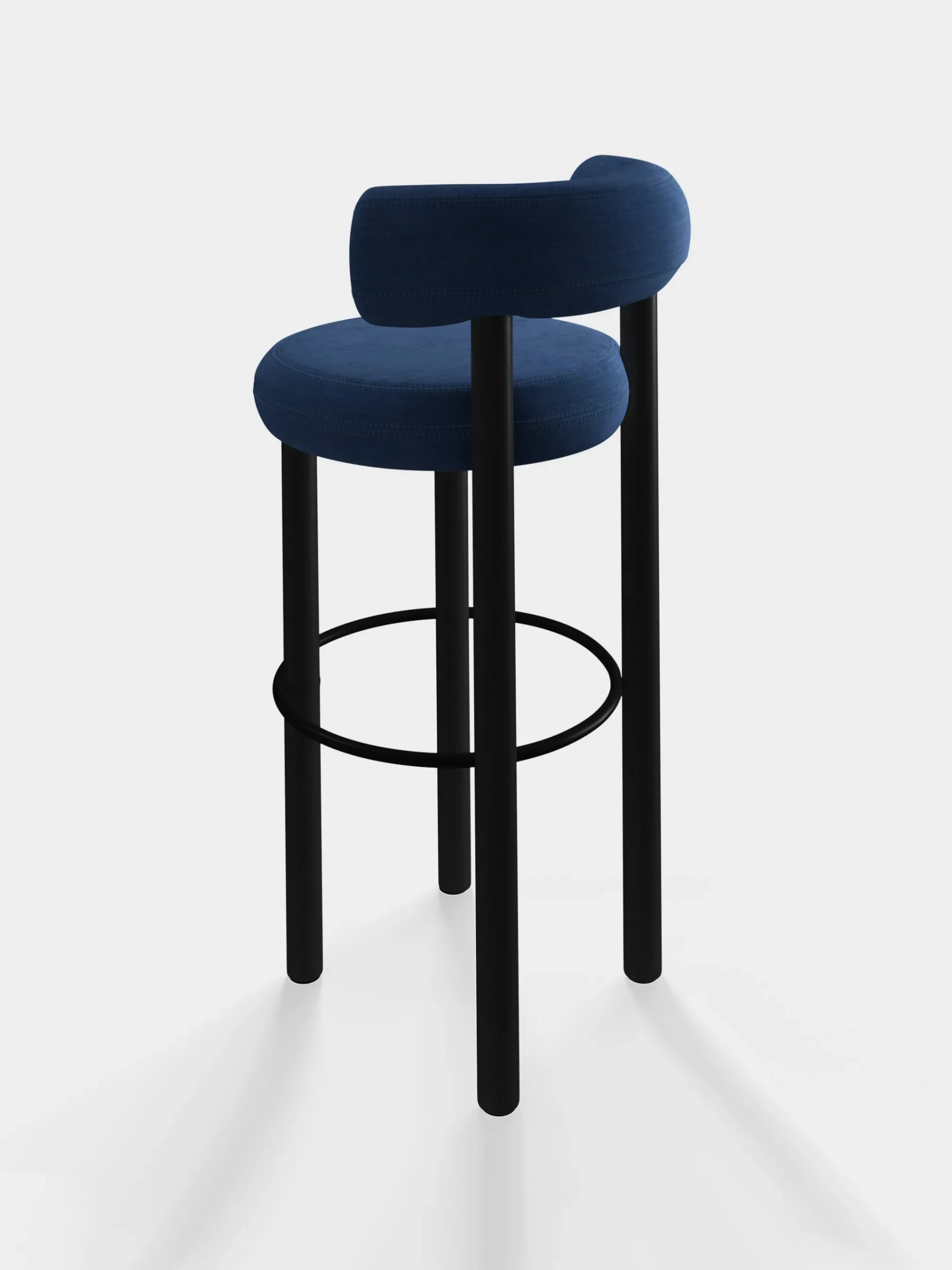 Tom Dixon Bar & Counter Stools*Fat Black Wood 75cm Bar Stool