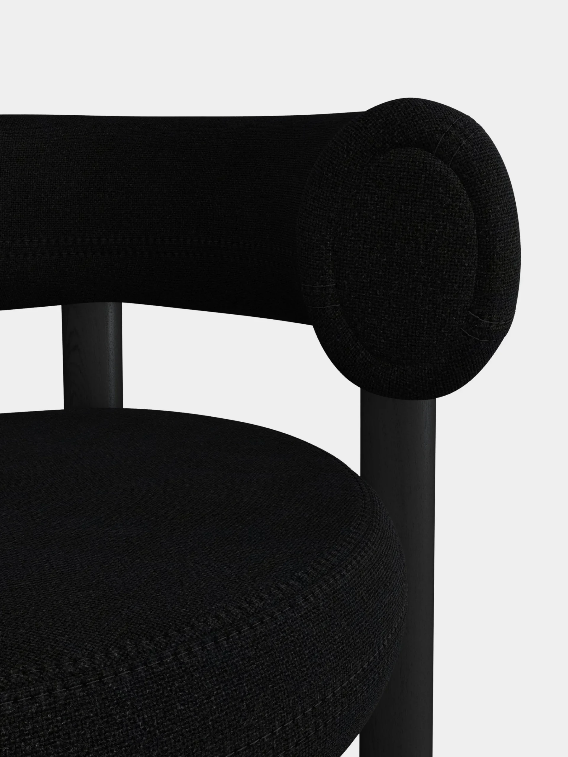 Tom Dixon Bar & Counter Stools*Fat Black Wood 65cm Counter Stool